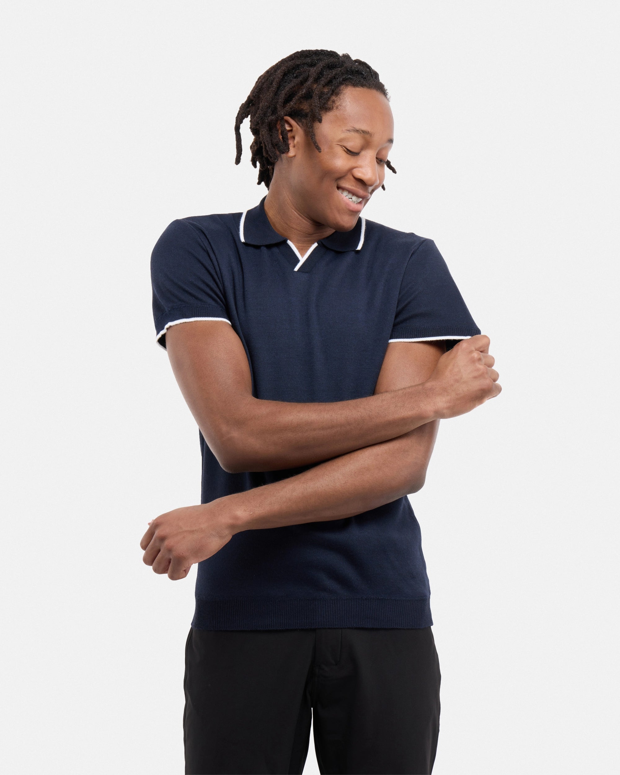 #SMW-34058 Johnny Collar Sweater Polo-thumbmail-28