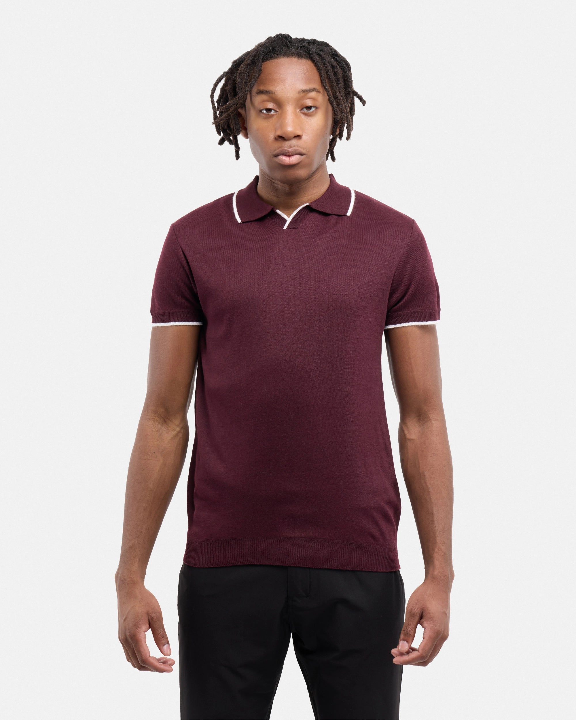 #SMW-34058 Johnny Collar Sweater Polo-thumbmail-33