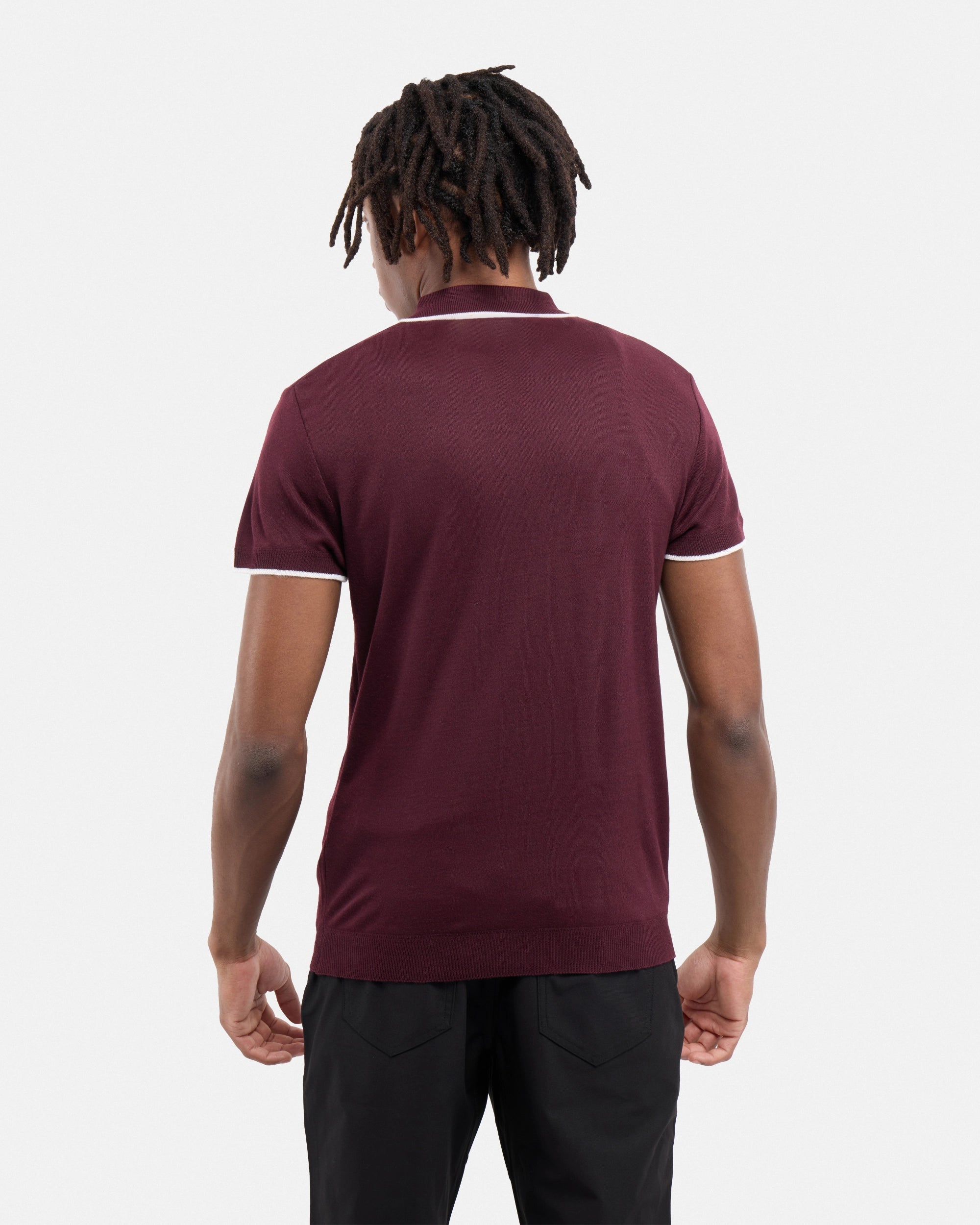 #SMW-34058 Johnny Collar Sweater Polo-thumbmail-34