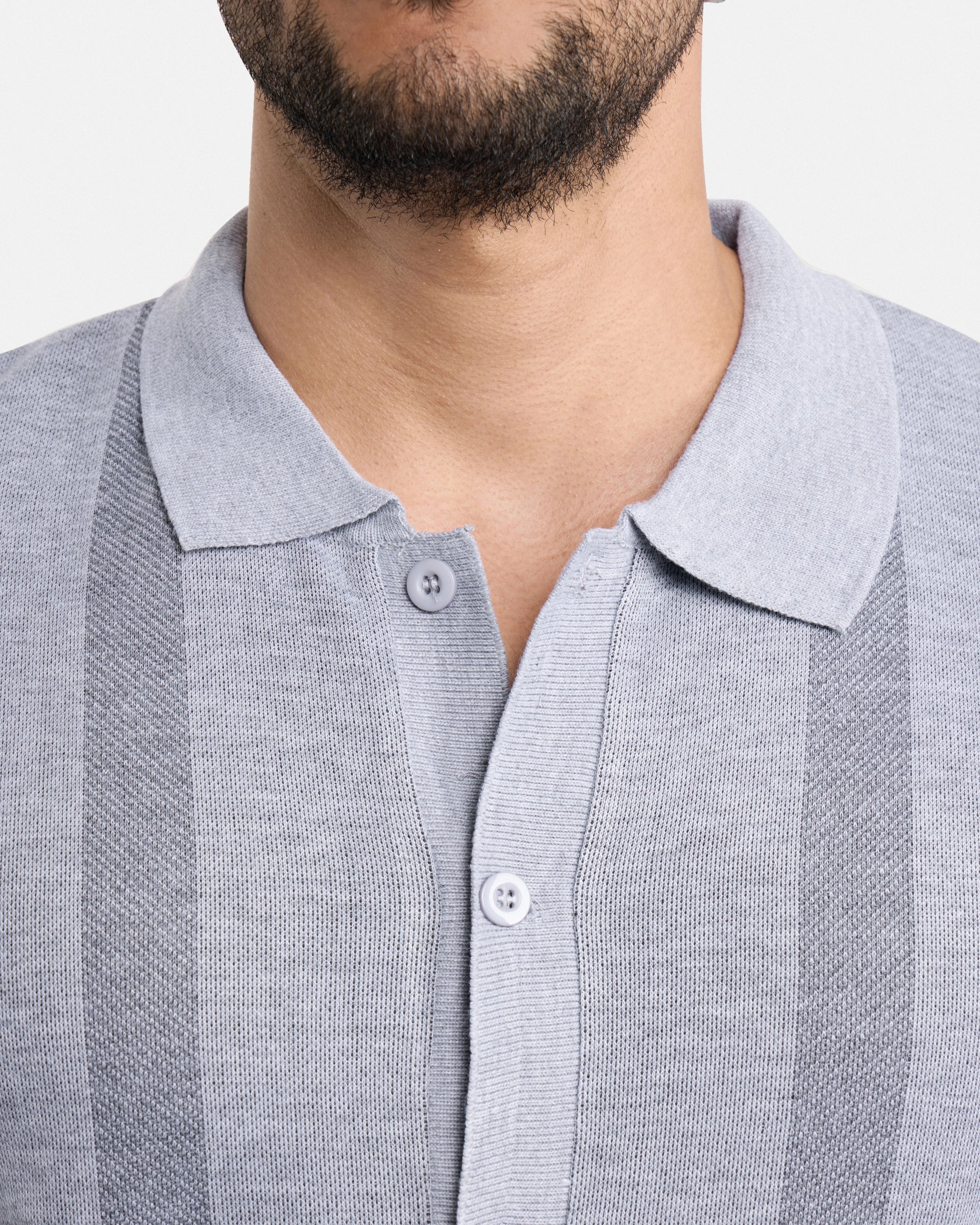 #SMW-34061 Button Up Short Sleeve Sweater Shirt-thumbmail-7