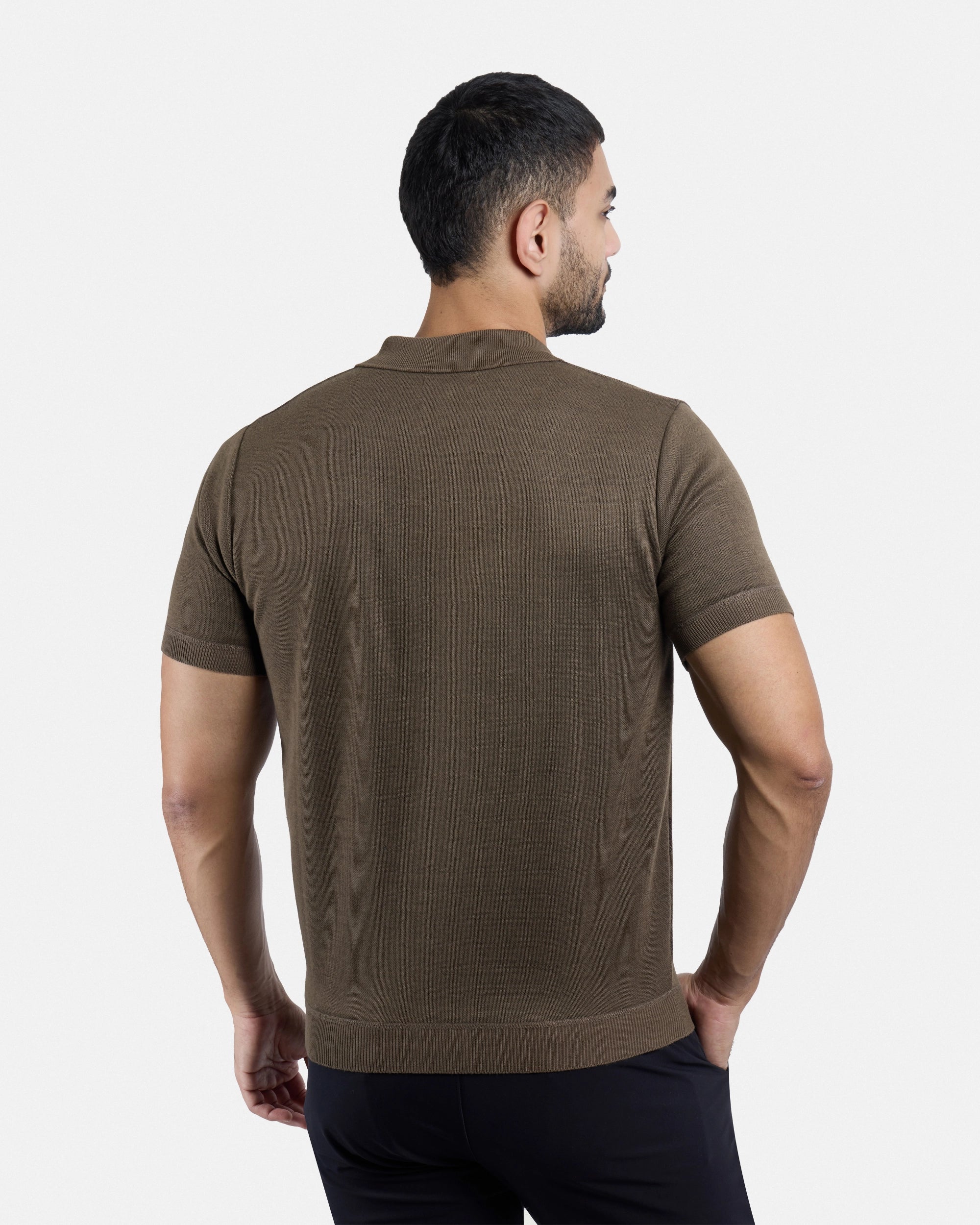 #SMW-34061 Button Up Short Sleeve Sweater Shirt-thumbmail-20