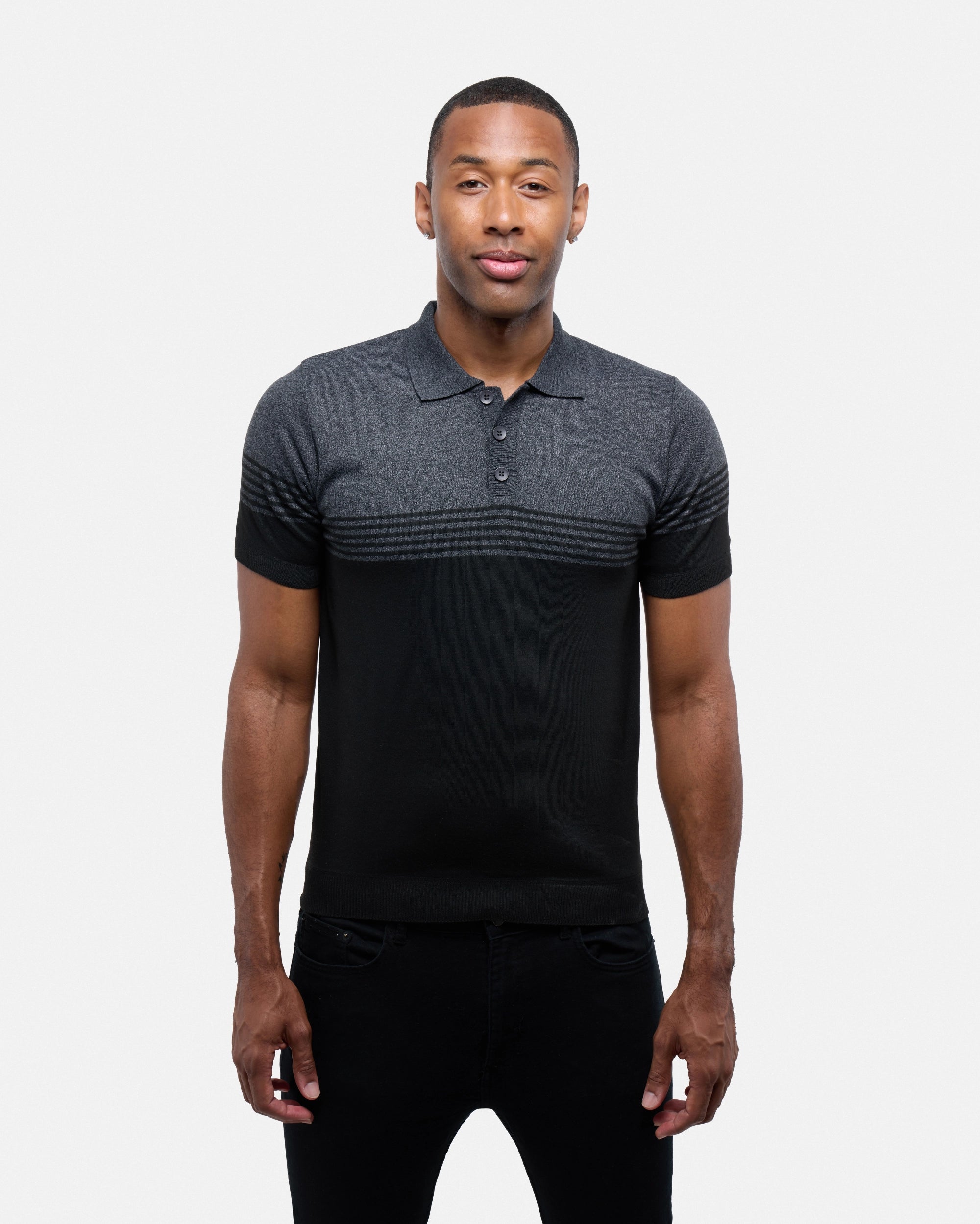 #SMW-34063 Colorblock Sweater Polo