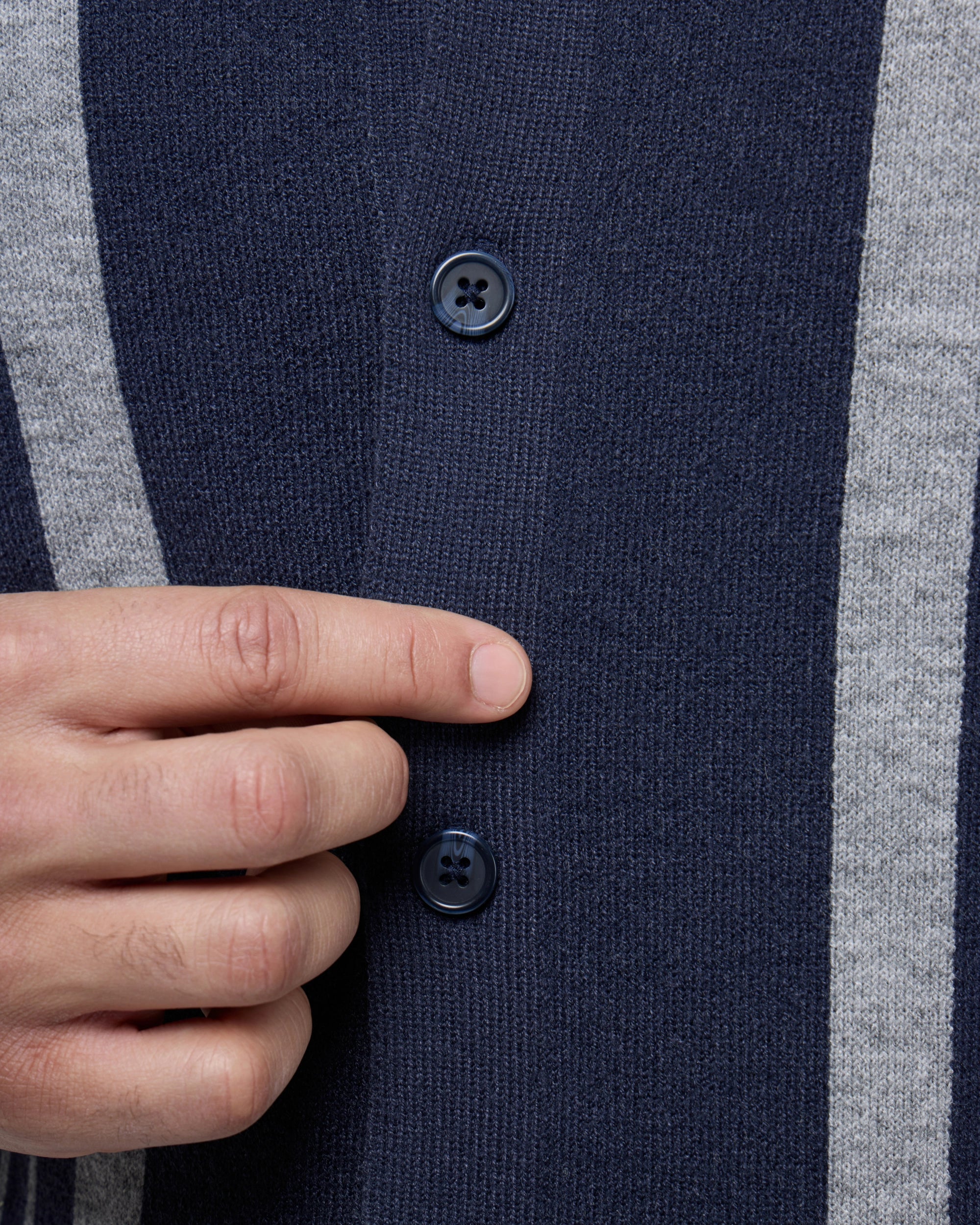 #SMW-34078 Stripe Button Down Sweater Polo-thumbmail-8