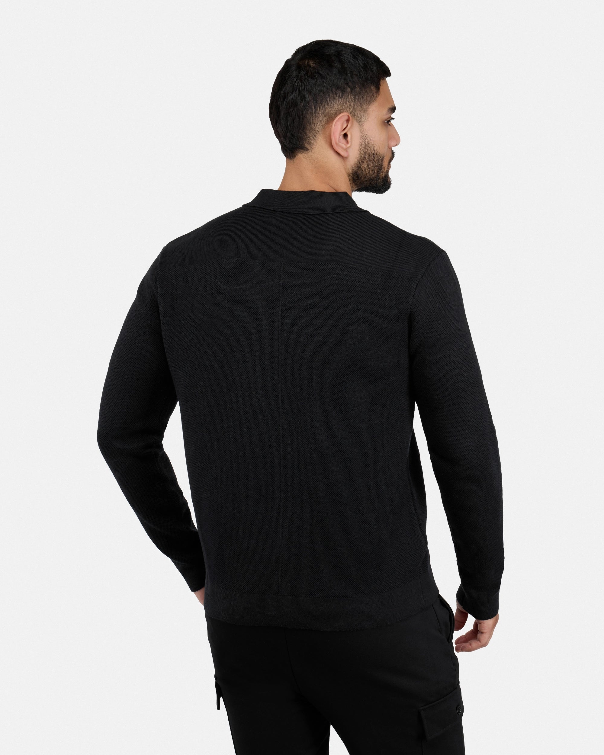 #SMW-34079 Pocketed Button Up Sweater Shirt