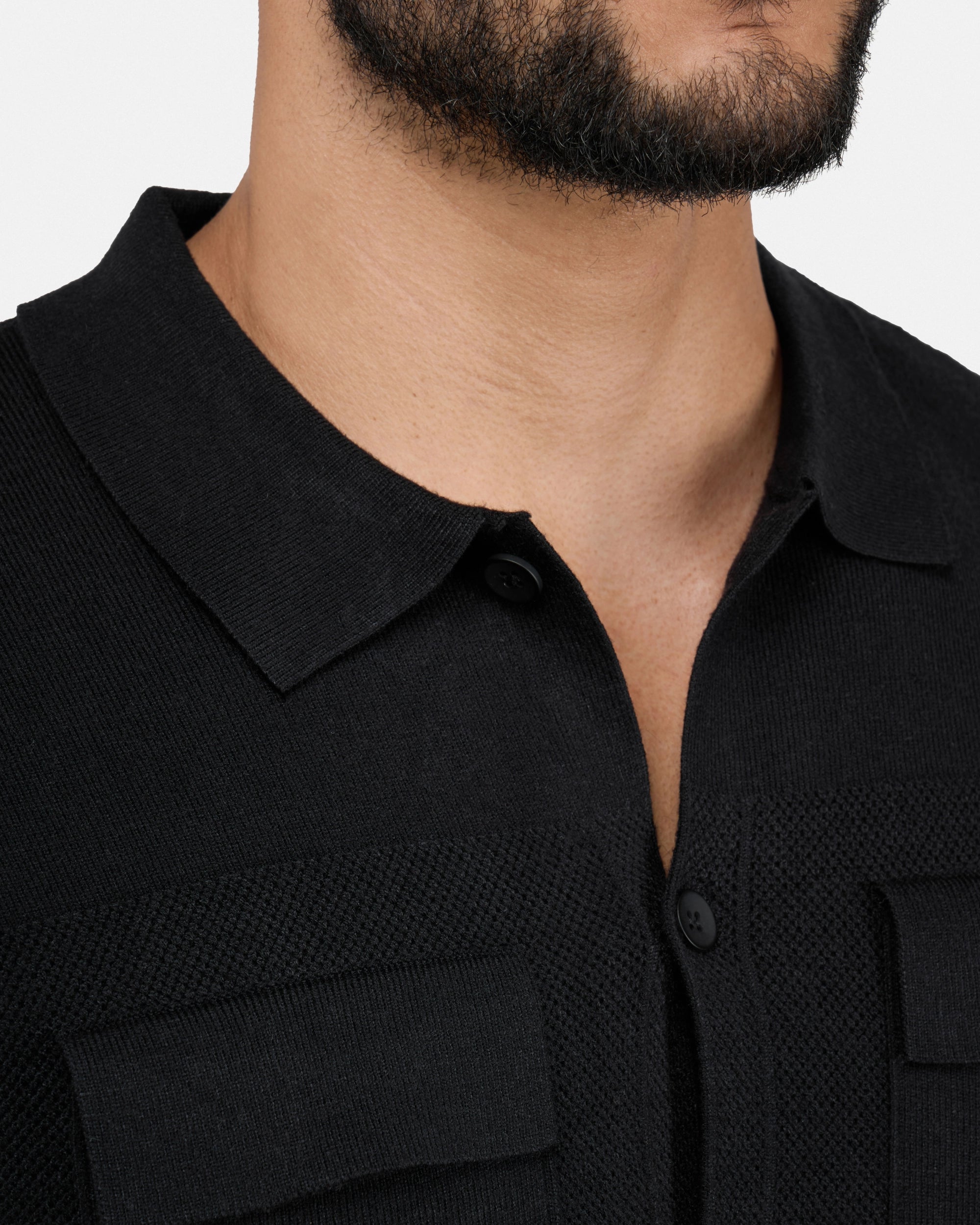 #SMW-34079 Pocketed Button Up Sweater Shirt-thumbmail-6