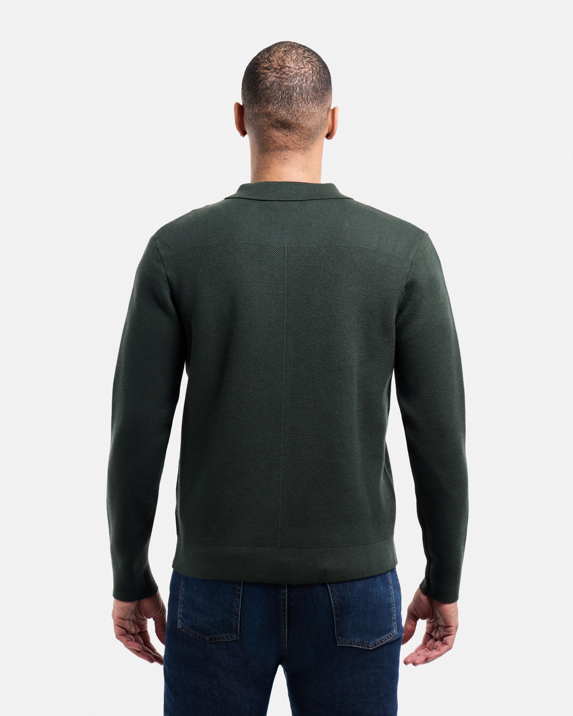 #SMW-34079 Pocketed Button Up Sweater Shirt-thumbmail-34