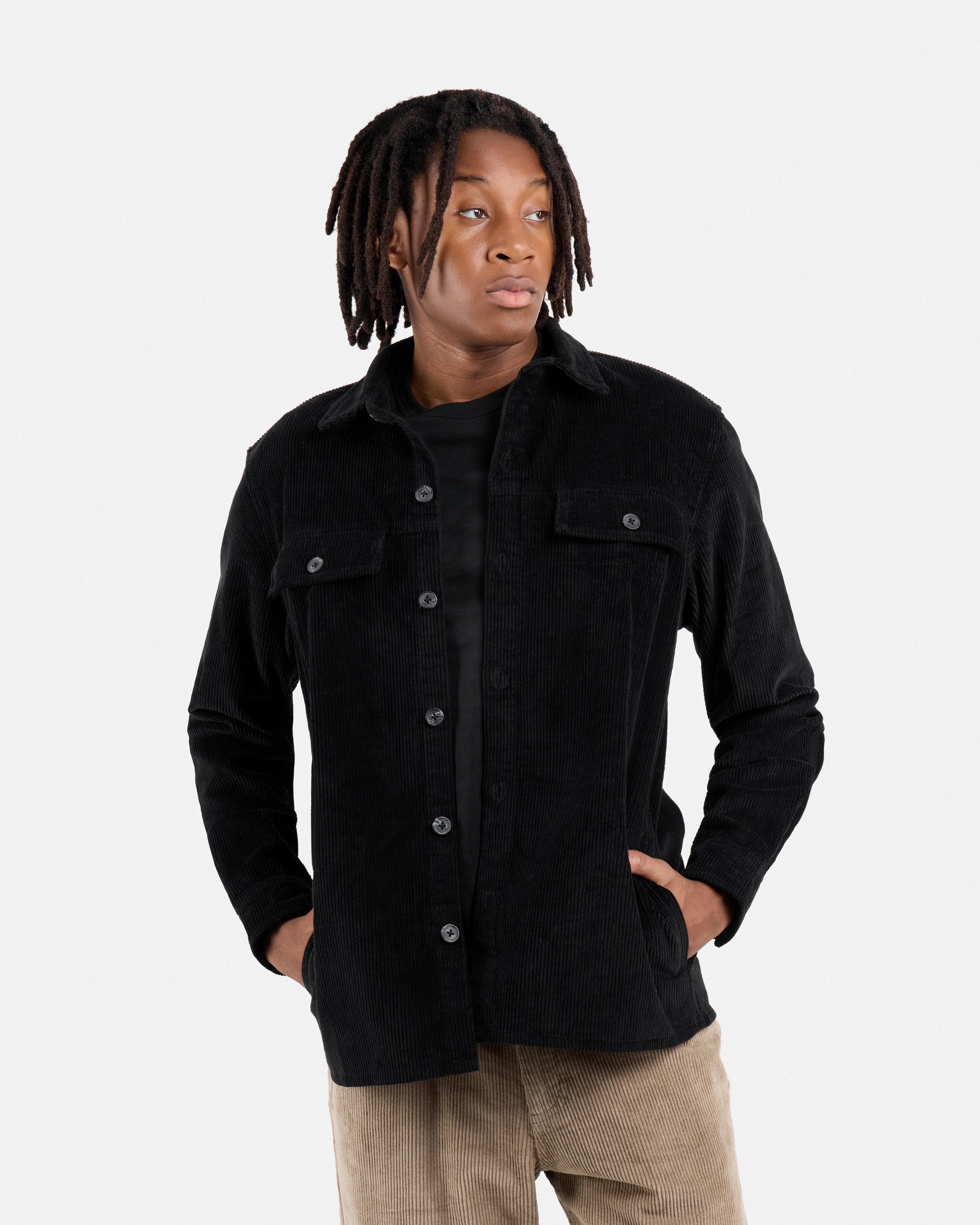#SMWS4100484 Cotton Corduroy Over Shirt Jacket-thumbmail-4