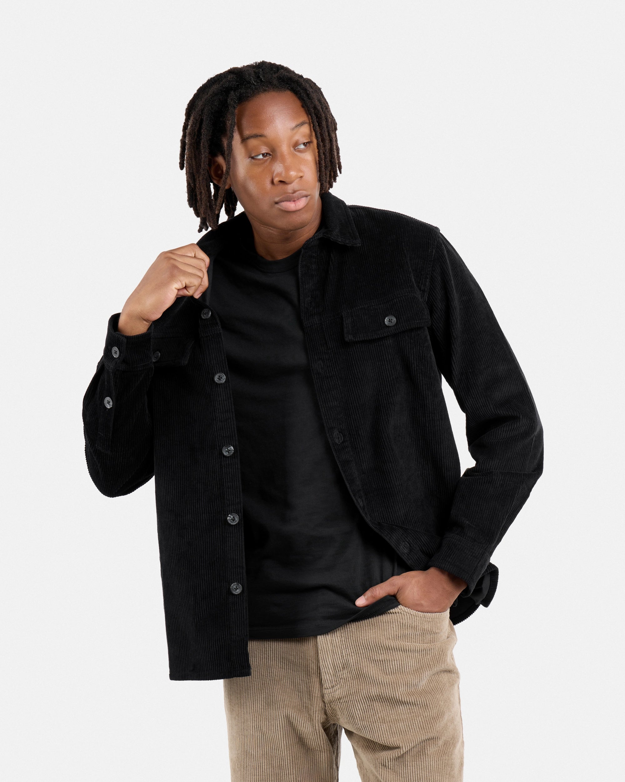 #SMWS4100484 Cotton Corduroy Over Shirt Jacket-thumbmail-5