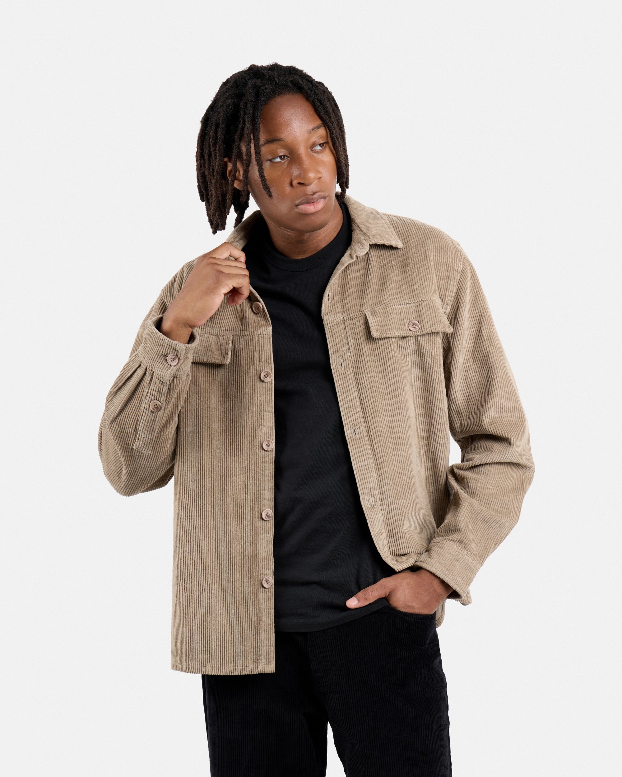 #SMWS4100484 Cotton Corduroy Over Shirt Jacket-thumbmail-13