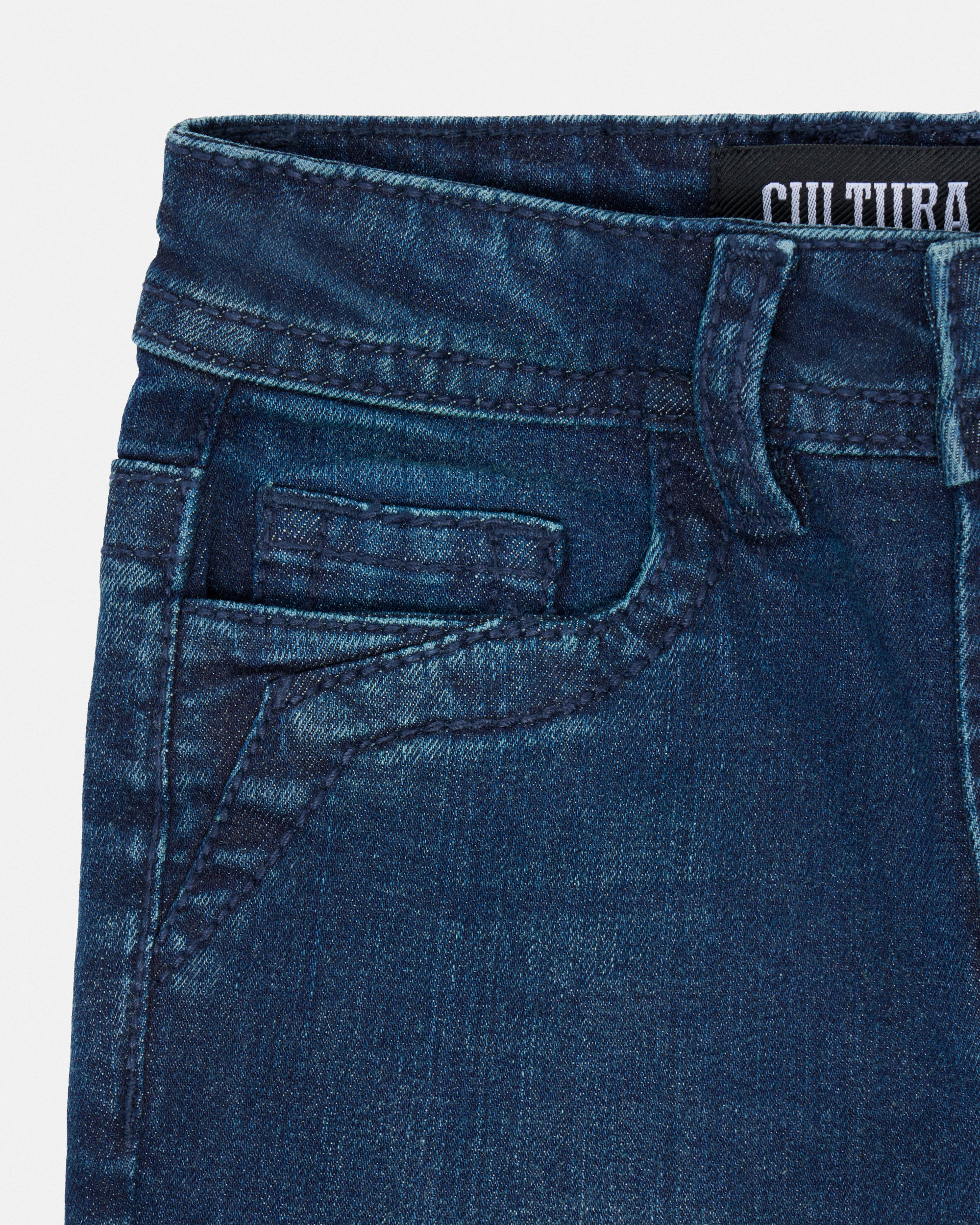 CULTURA Baby Boy's Elastic Waist Inside Toddler Jeans-thumbmail-5