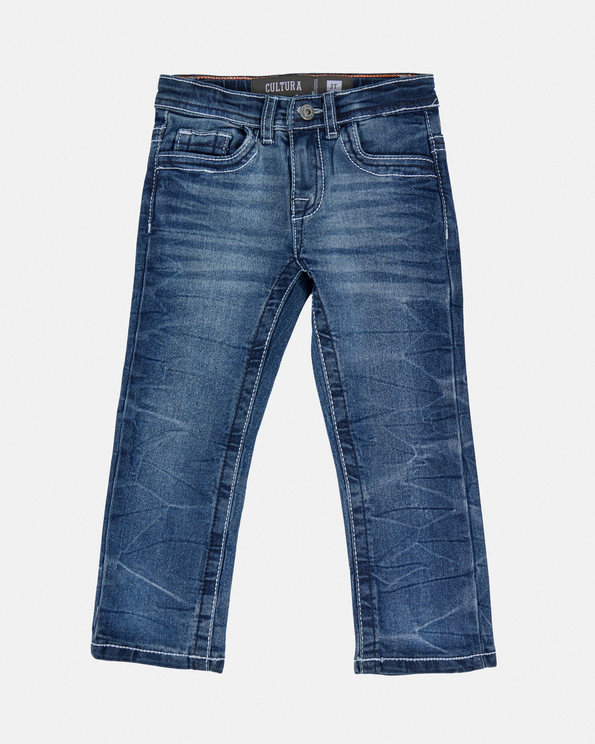 Cultura Toddler Boy's Saddle Stitch Stretch Jeans – X-RAY JEANS
