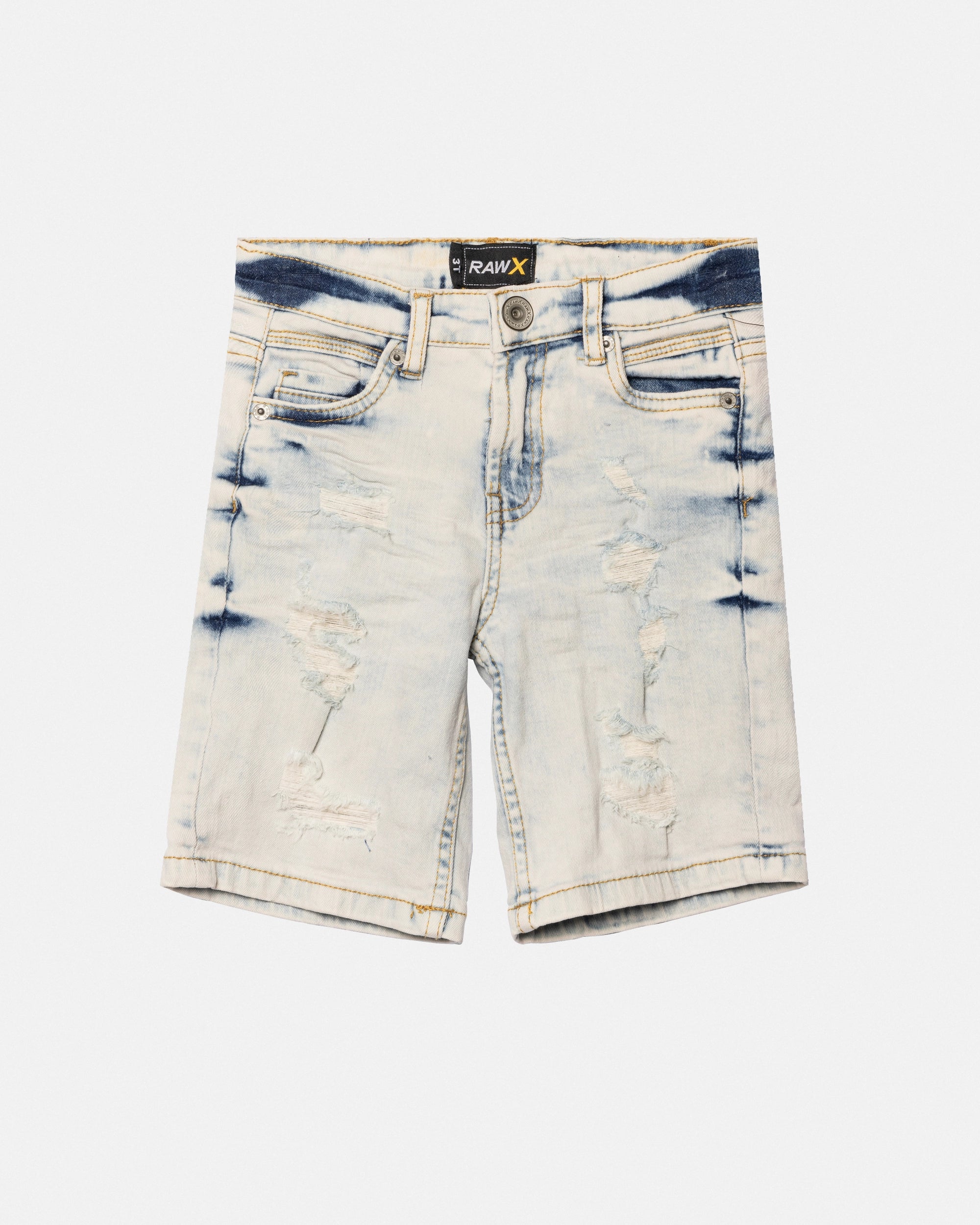 RAW X Baby Boy Toddlers 2 Pack of Fashion Rips Distressed Denim Cut Off Shorts-thumbmail-8