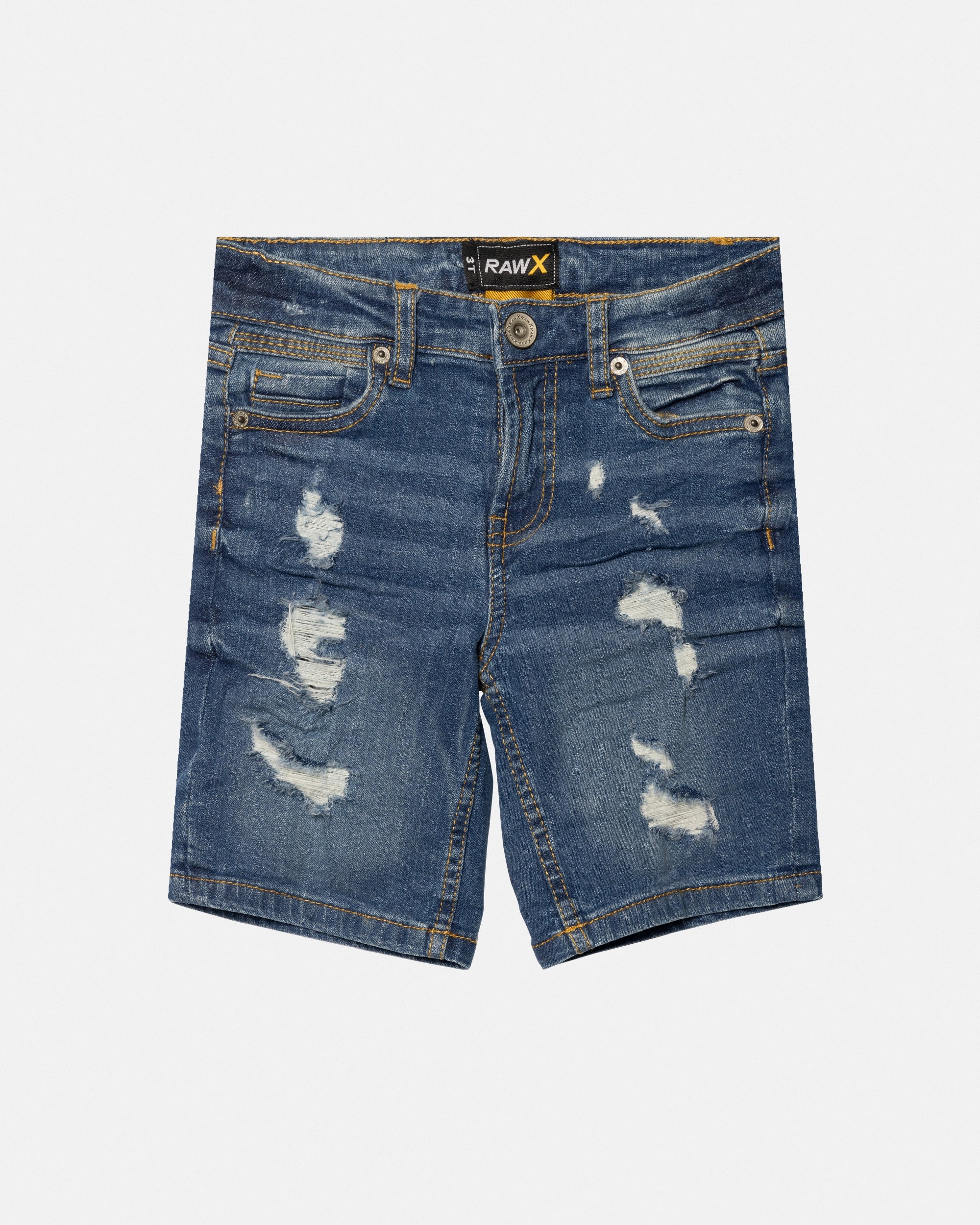 RAW X Baby Boy Toddlers 2 Pack of Fashion Rips Distressed Denim Cut Off Shorts-thumbmail-10