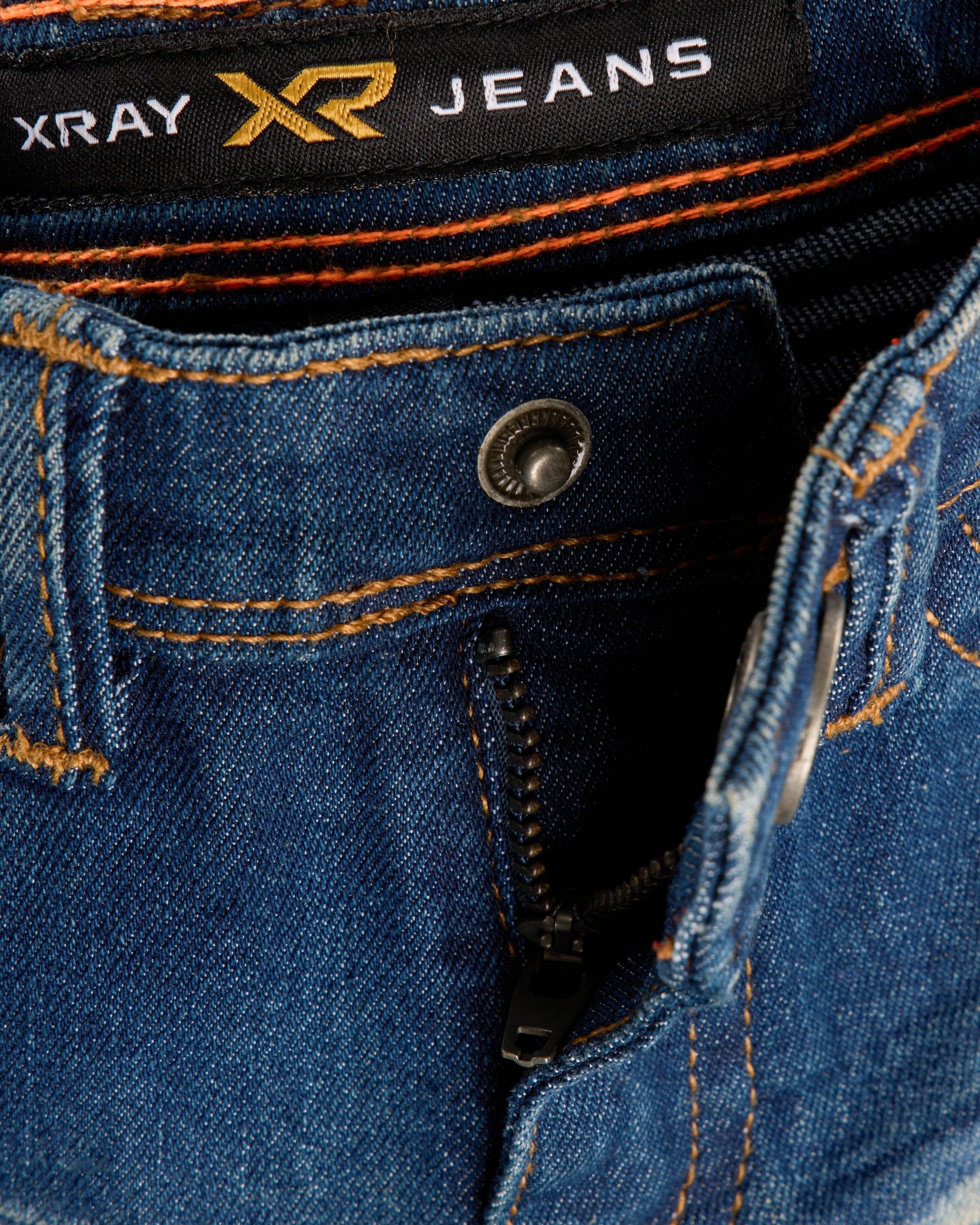 X RAY Toddler Boy's Slim Fit Distressed Ripped Rectangle Stitched