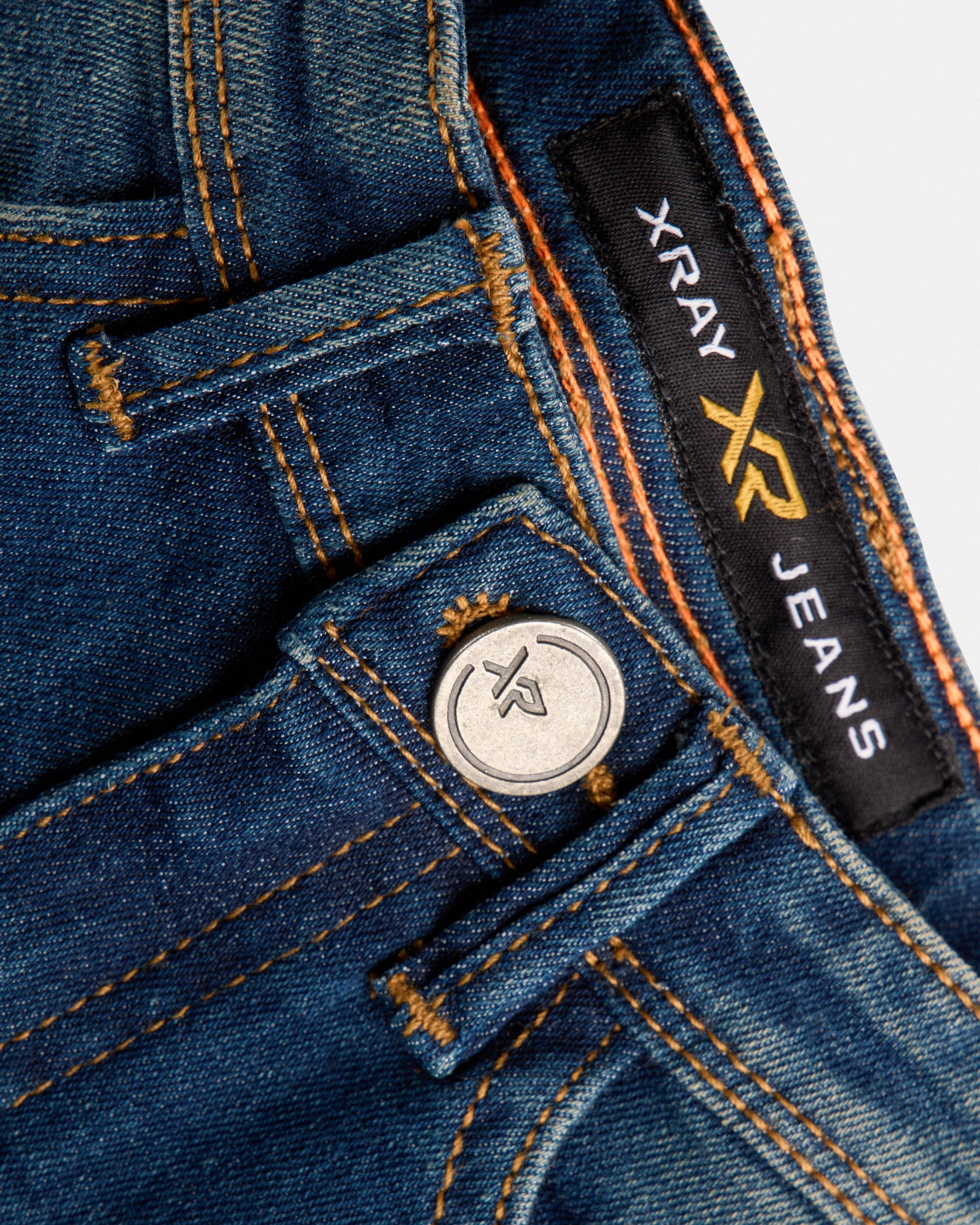 X RAY Toddler Boy's Slim Fit Distressed Ripped Rectangle Stitched