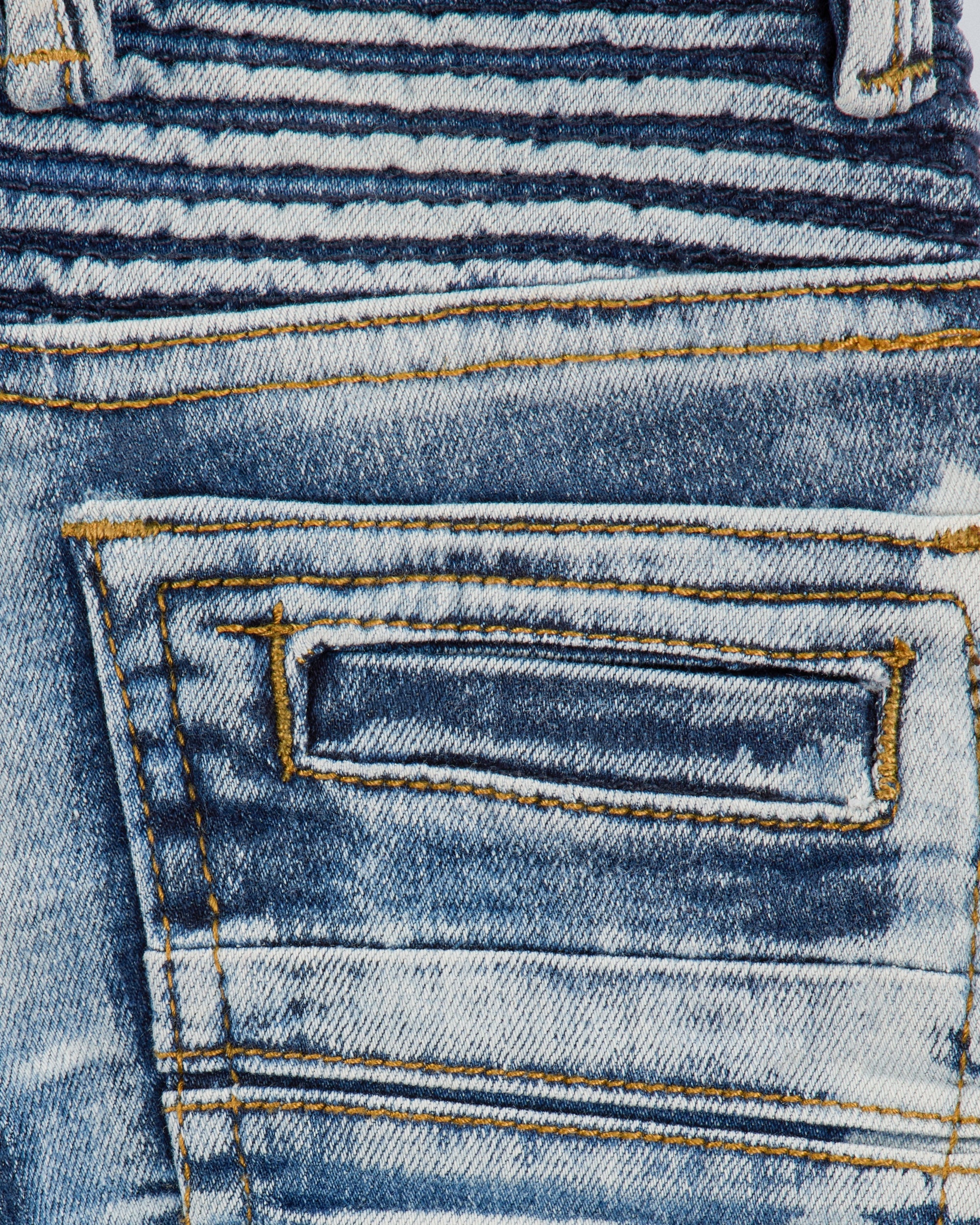 X RAY Toddler Boy's Slim Fit Distressed Ripped Rectangle Stitched