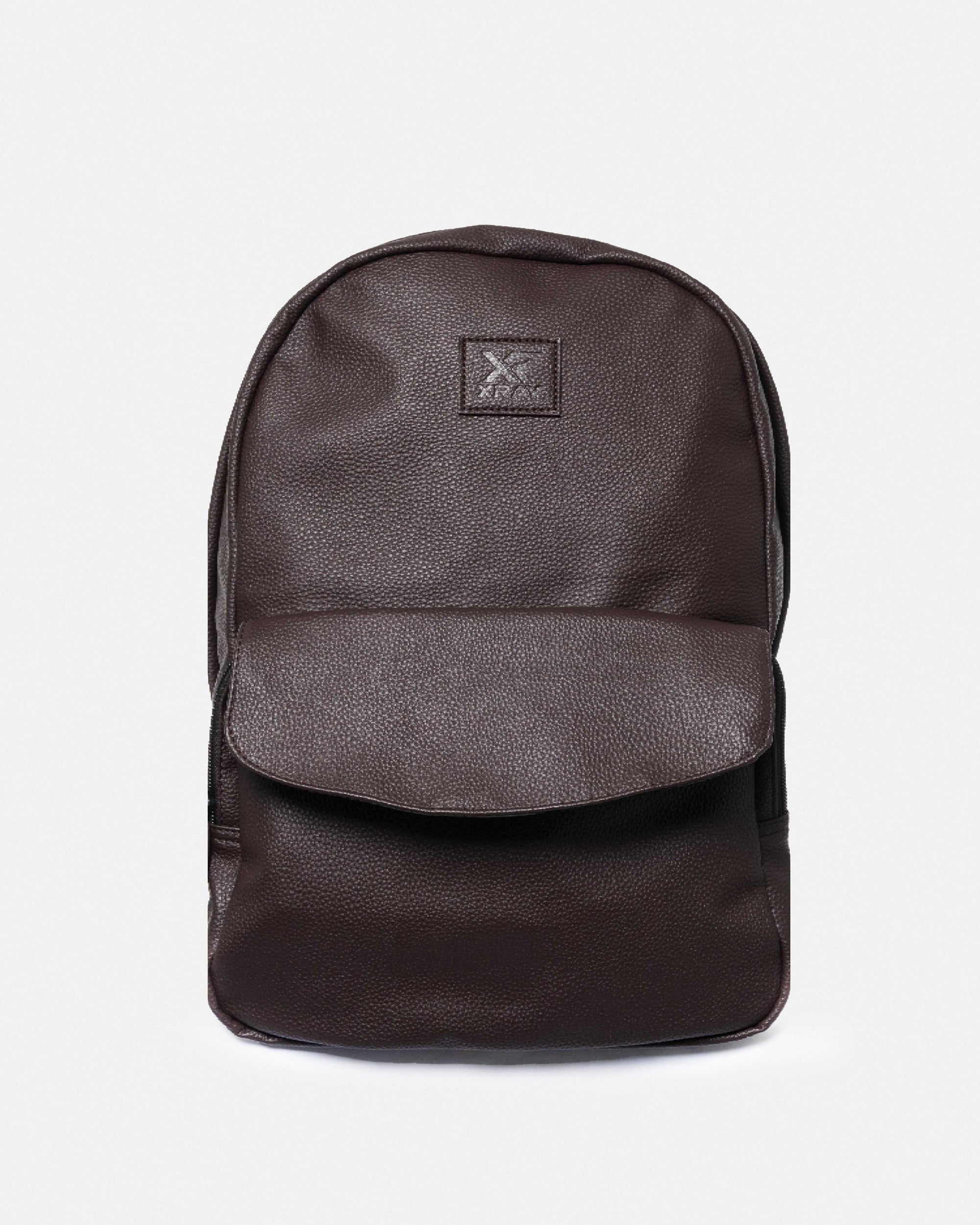 X RAY Men's Women's Classic Pebbled Faux PU Leather Backpack for Unisex