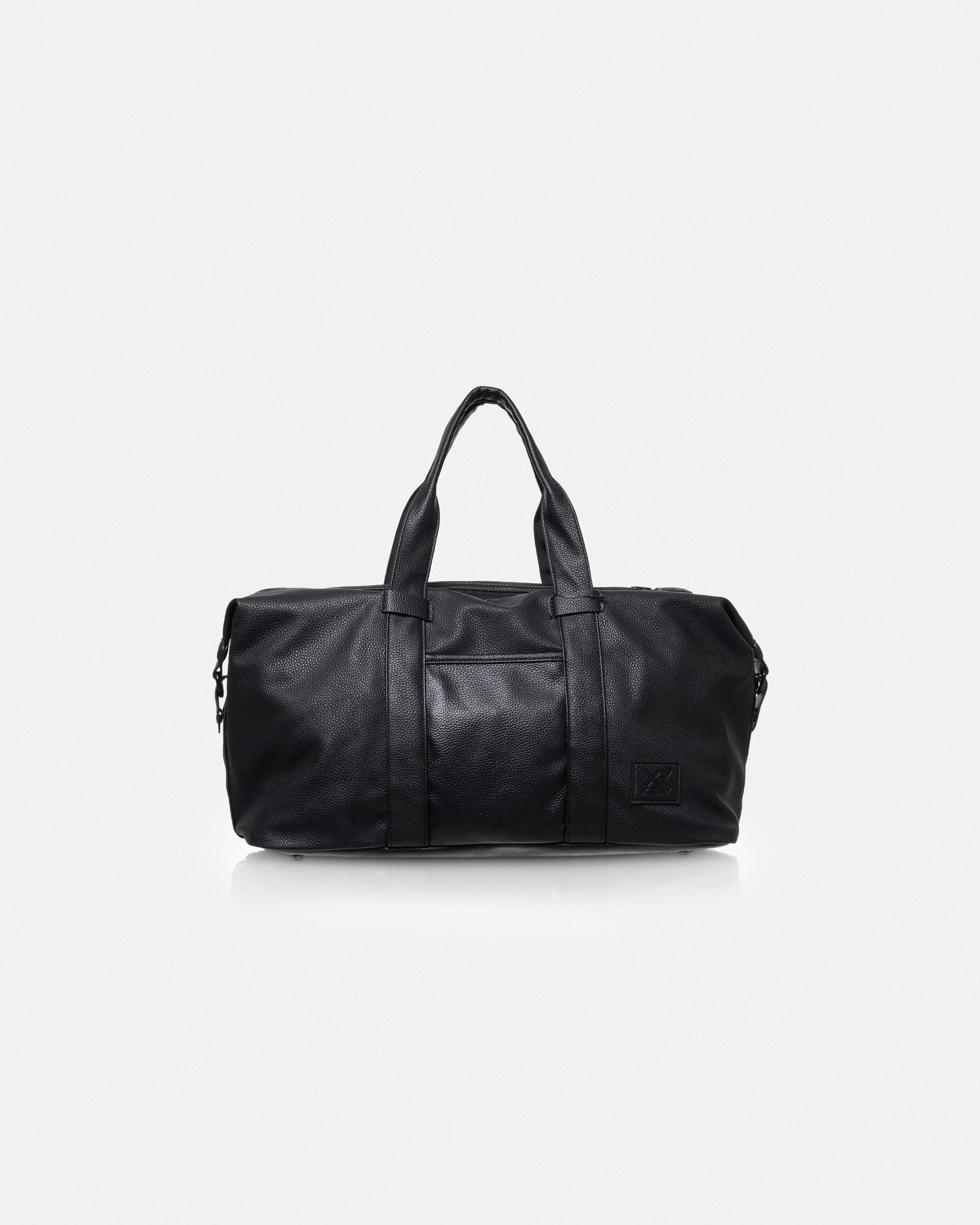 X RAY Pebbled Faux Leather Travel Duffel Bag Black