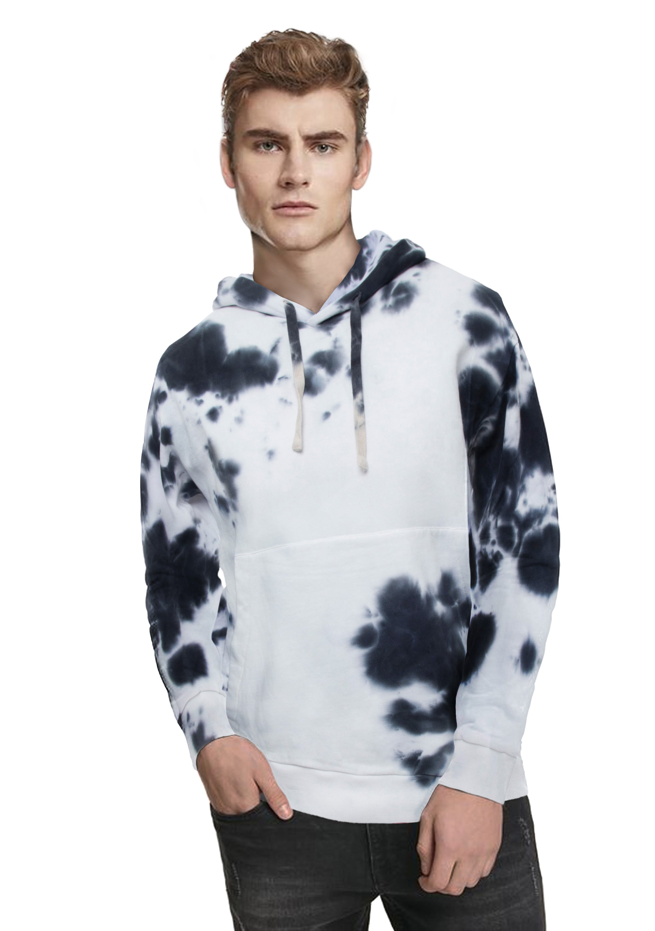 X RAY Men's Tie Dye Fleece Pullover Hoodie - Main Image