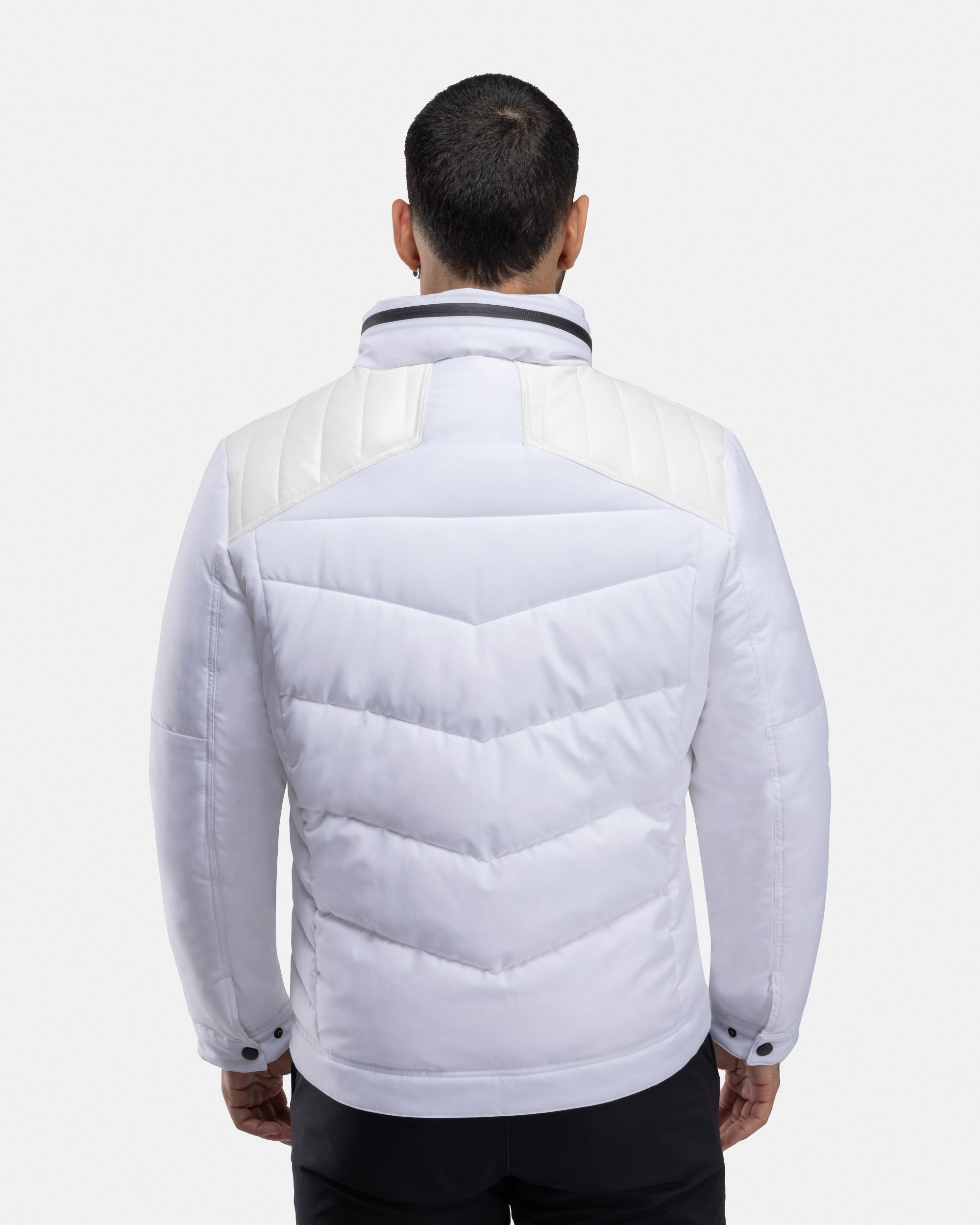 X RAY Mens Puffer Jacket With PU Shoulder – X-RAY JEANS