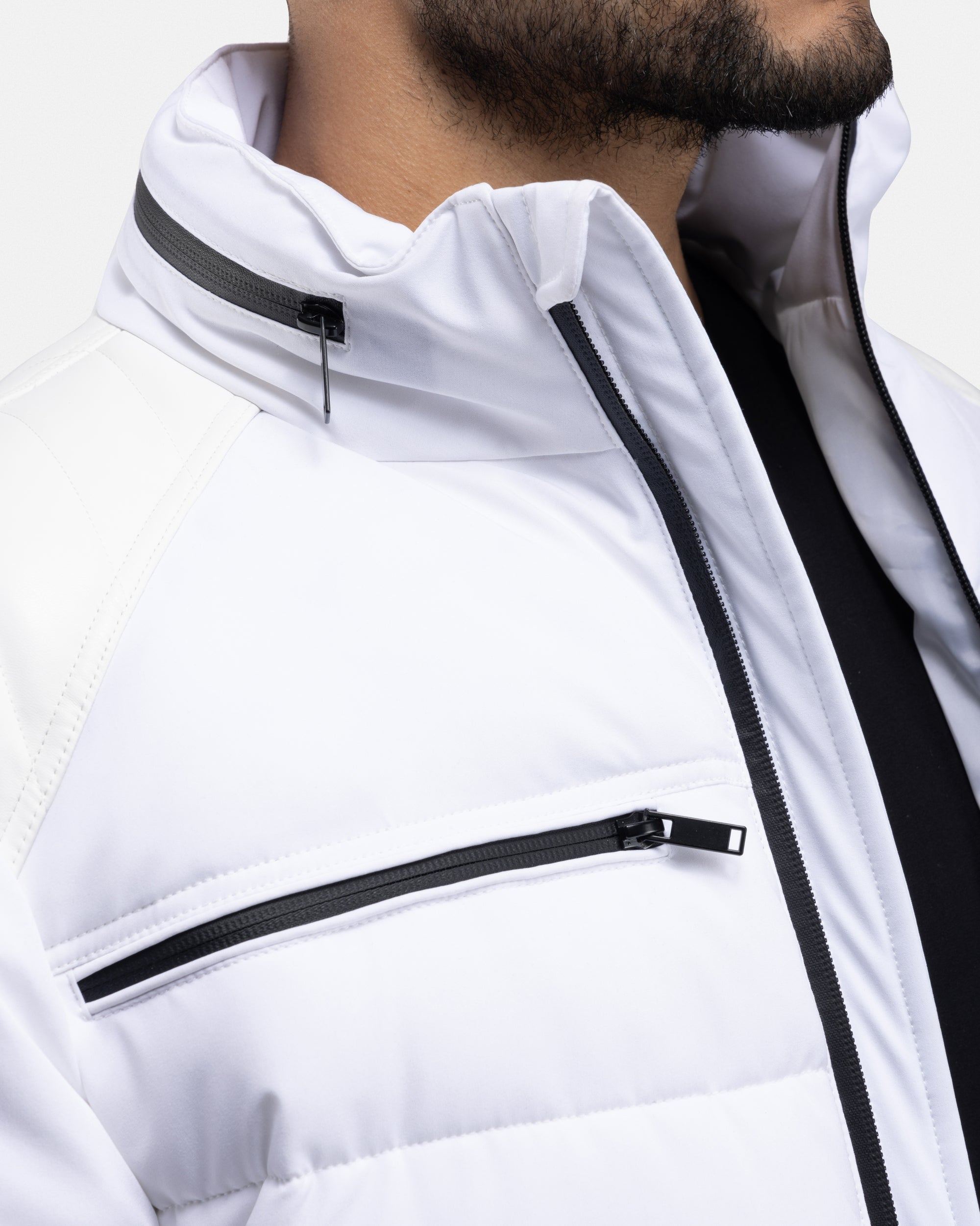 X RAY Mens Puffer Jacket With PU Shoulder – X-RAY JEANS