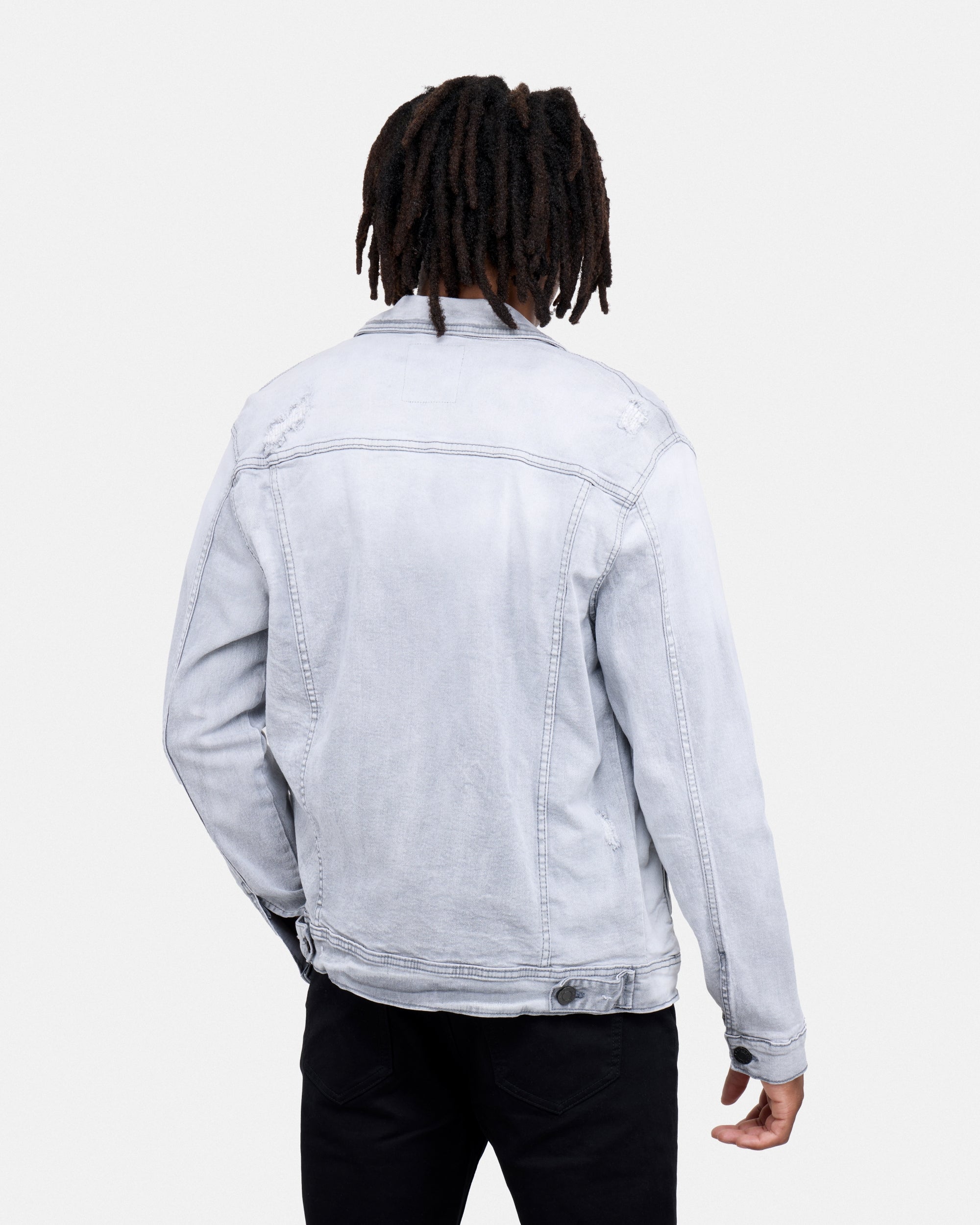XMJ-90168 Washed Trucker Rip Denim Jacket – X-RAY JEANS