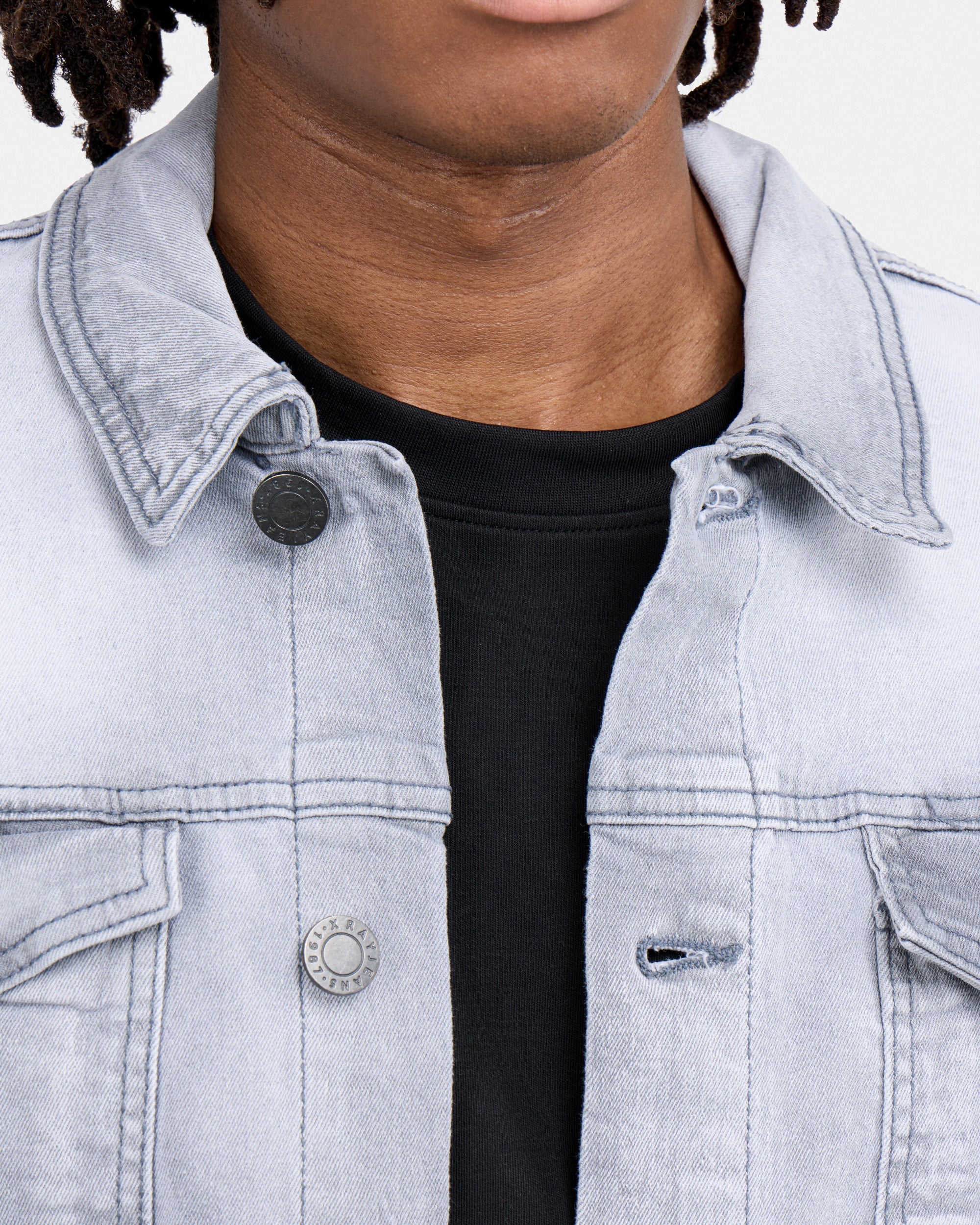 XMJ-90168 Washed Trucker Rip Denim Jacket – X-RAY JEANS