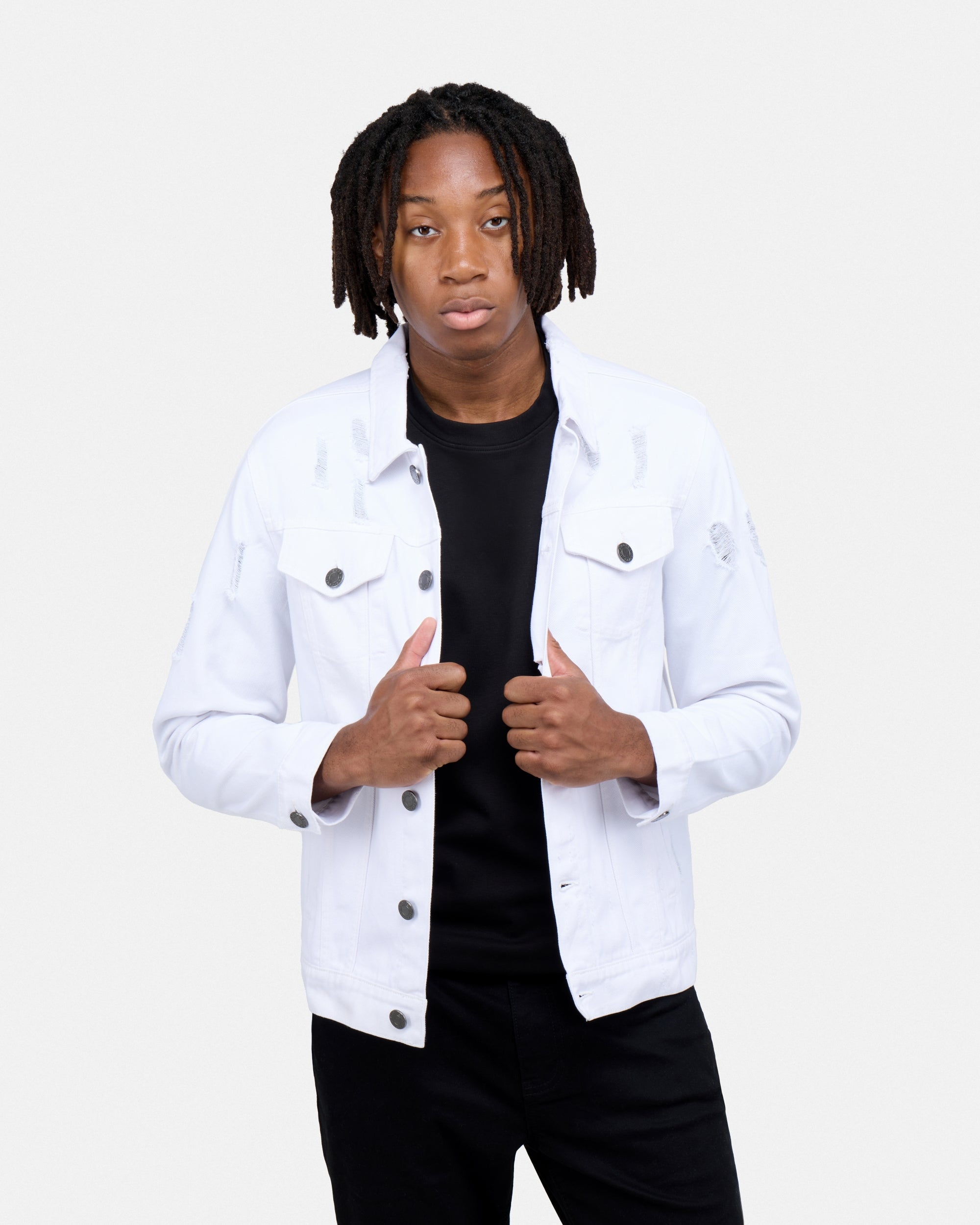 X RAY Mens Cotton Ripped Biker Denim Jacket – X-RAY JEANS