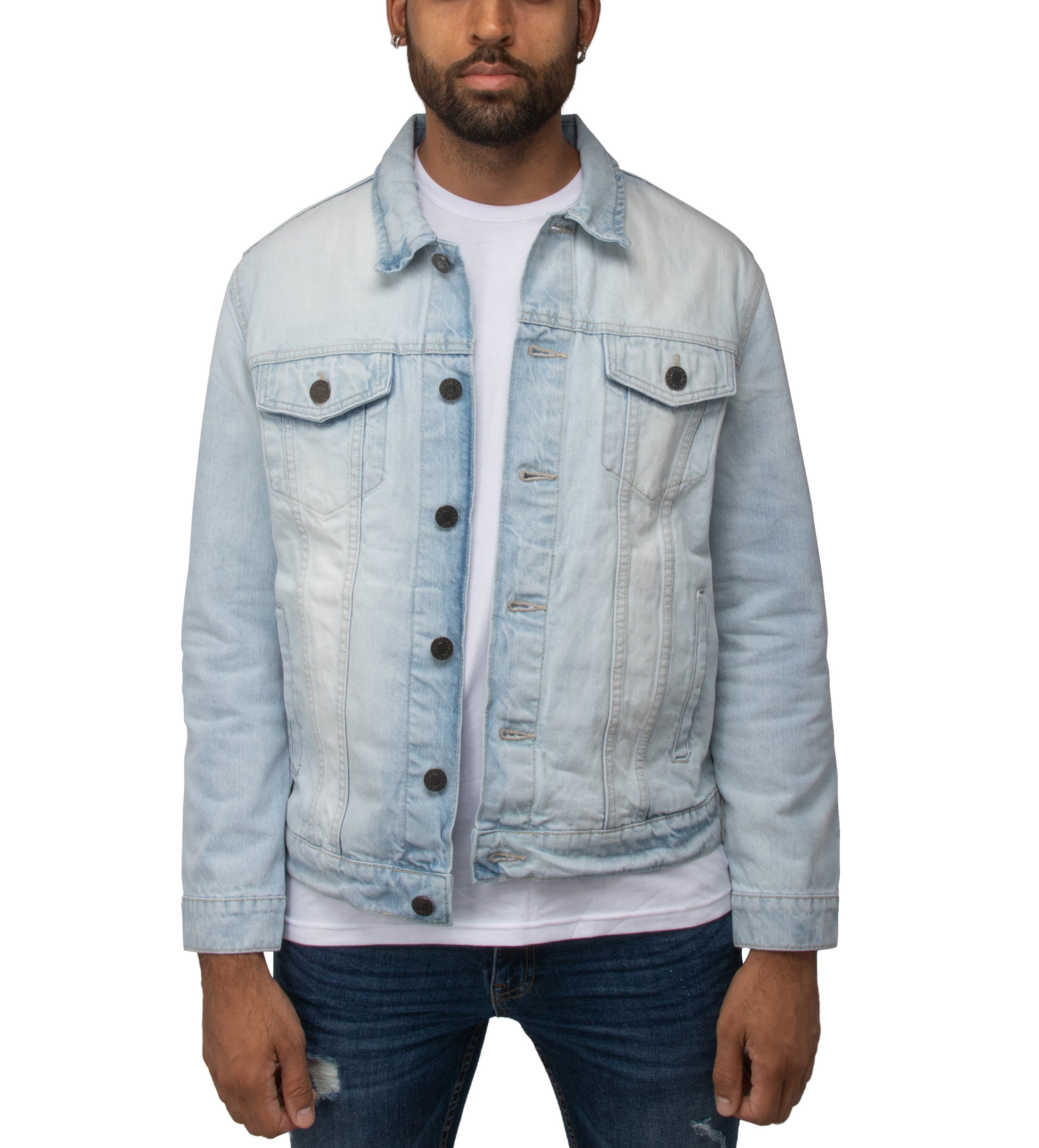 Denim jacket - Light blue denim - Men | H&M IN