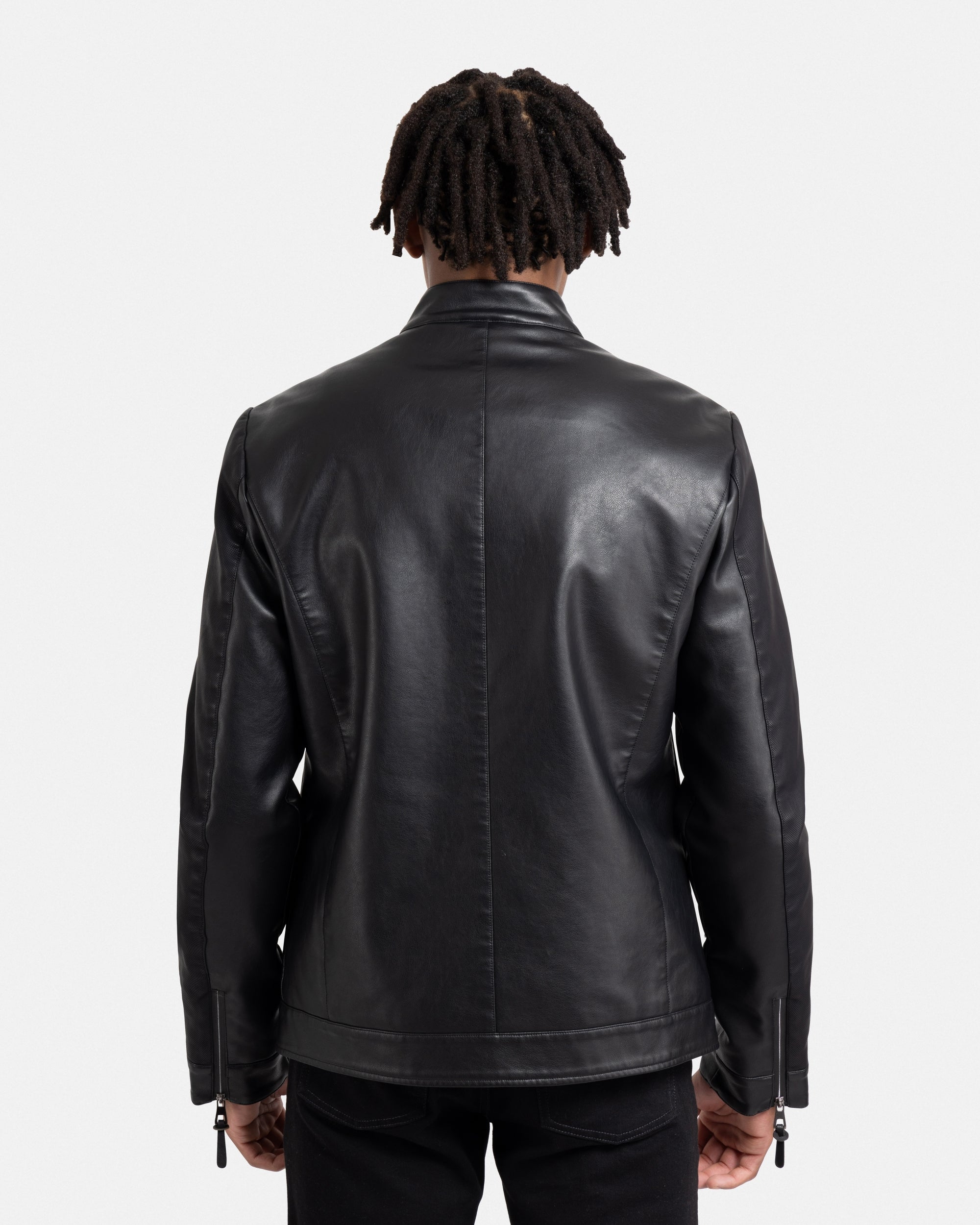 XRAY JEANS Men's PU Racer Jacket With Faux Shearing Lining – X-RAY