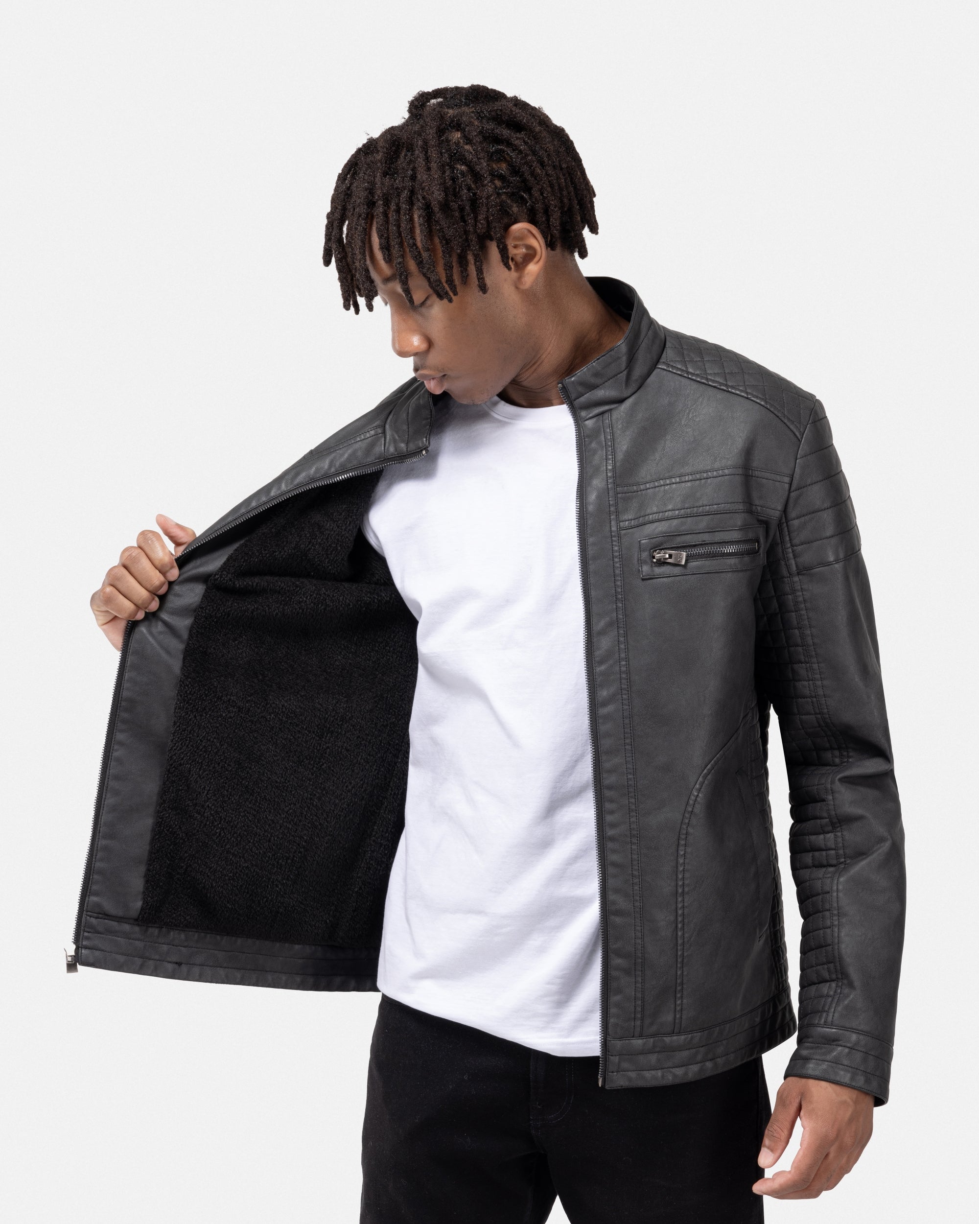 ジャケット・アウター Leather Hooded Jacket Jent Louis Leather Hooded Jacket – Jent Louis