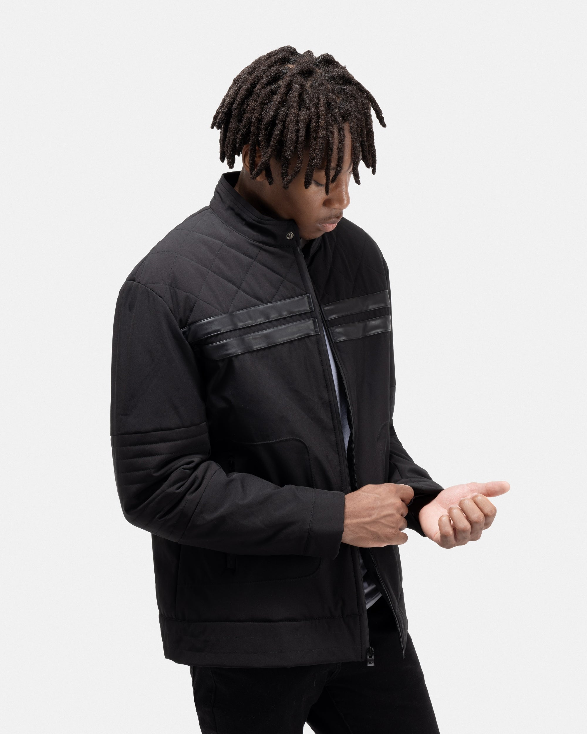 XMJK-82006 Quilted Racer Jacket – X-RAY JEANS