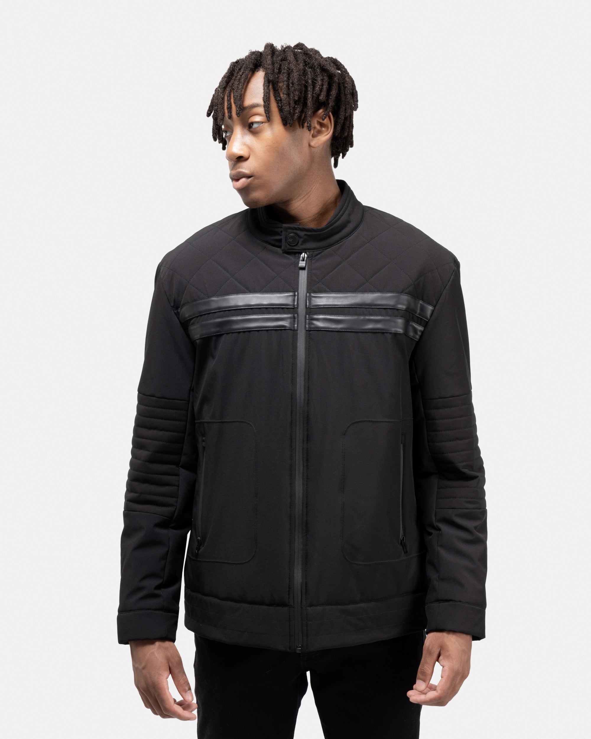 XMJK-82006 Quilted Racer Jacket – X-RAY JEANS