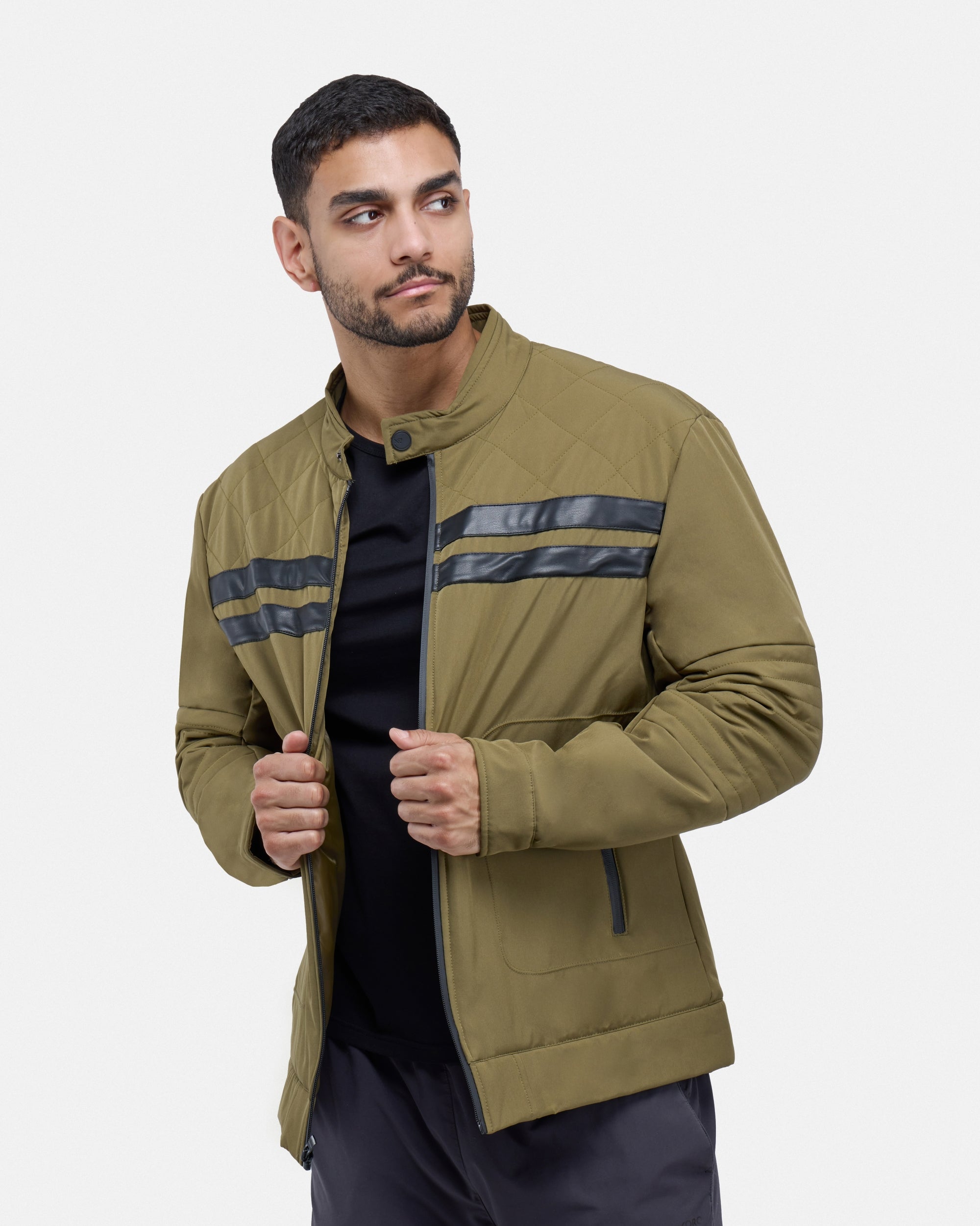 XMJK-82006 Quilted Racer Jacket – X-RAY JEANS