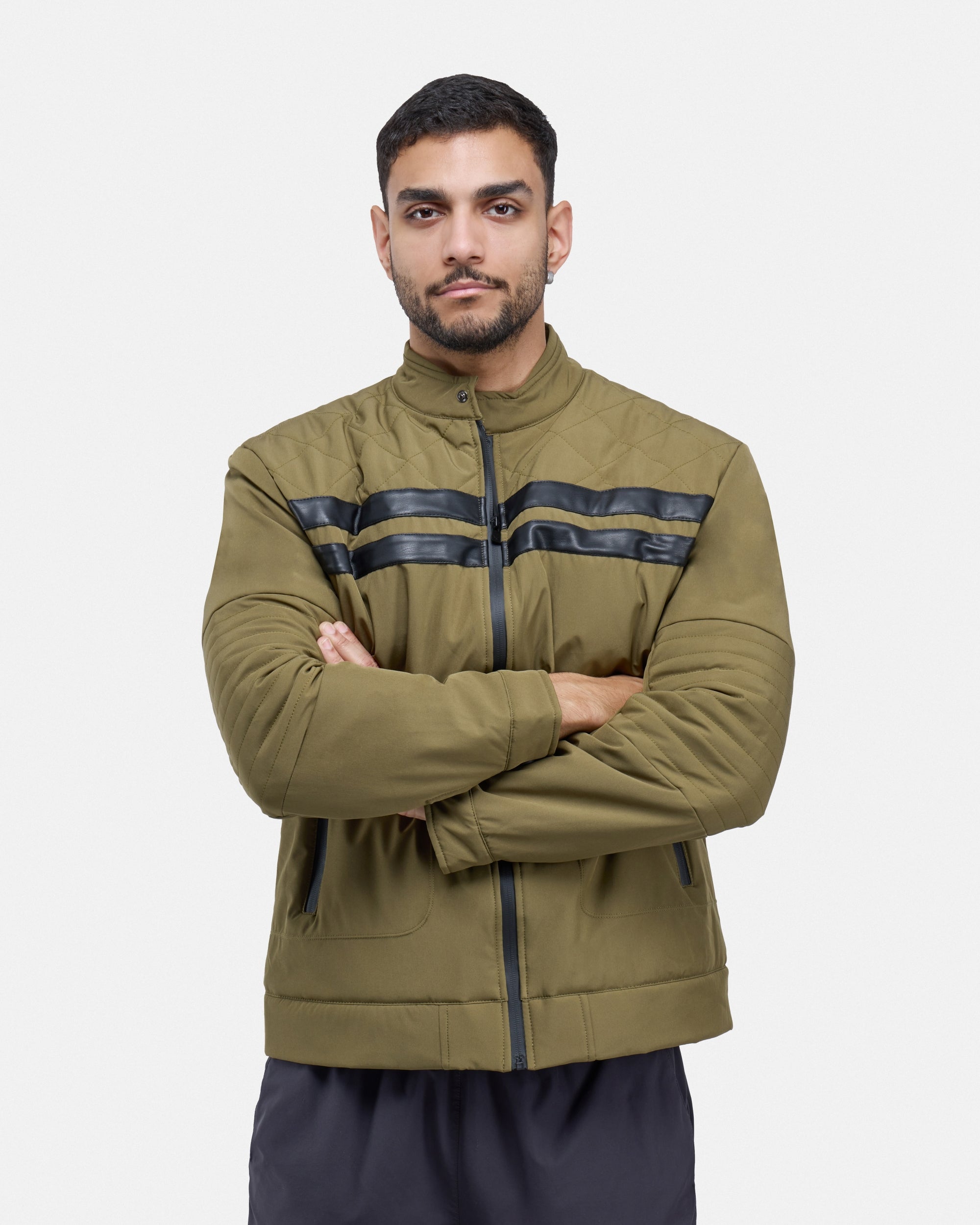 XMJK-82006 Quilted Racer Jacket – X-RAY JEANS