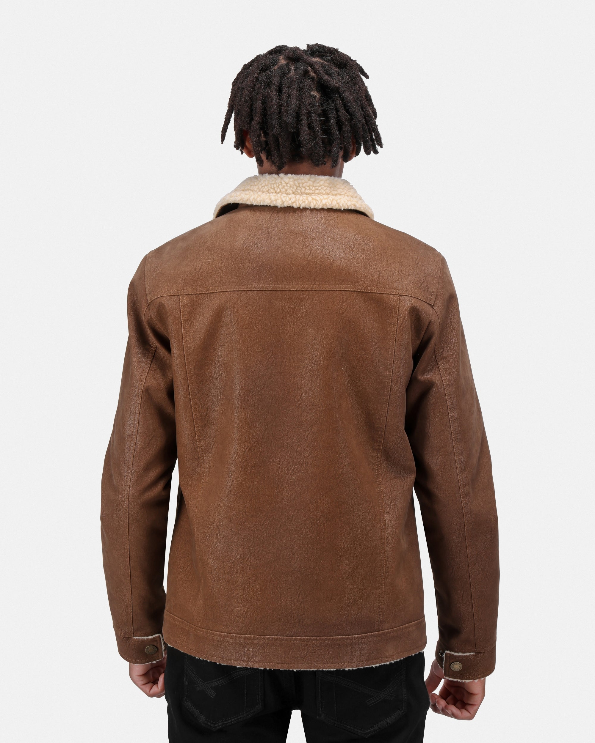 Men's Jacket With Faux Shearling Lining-thumbmail-11
