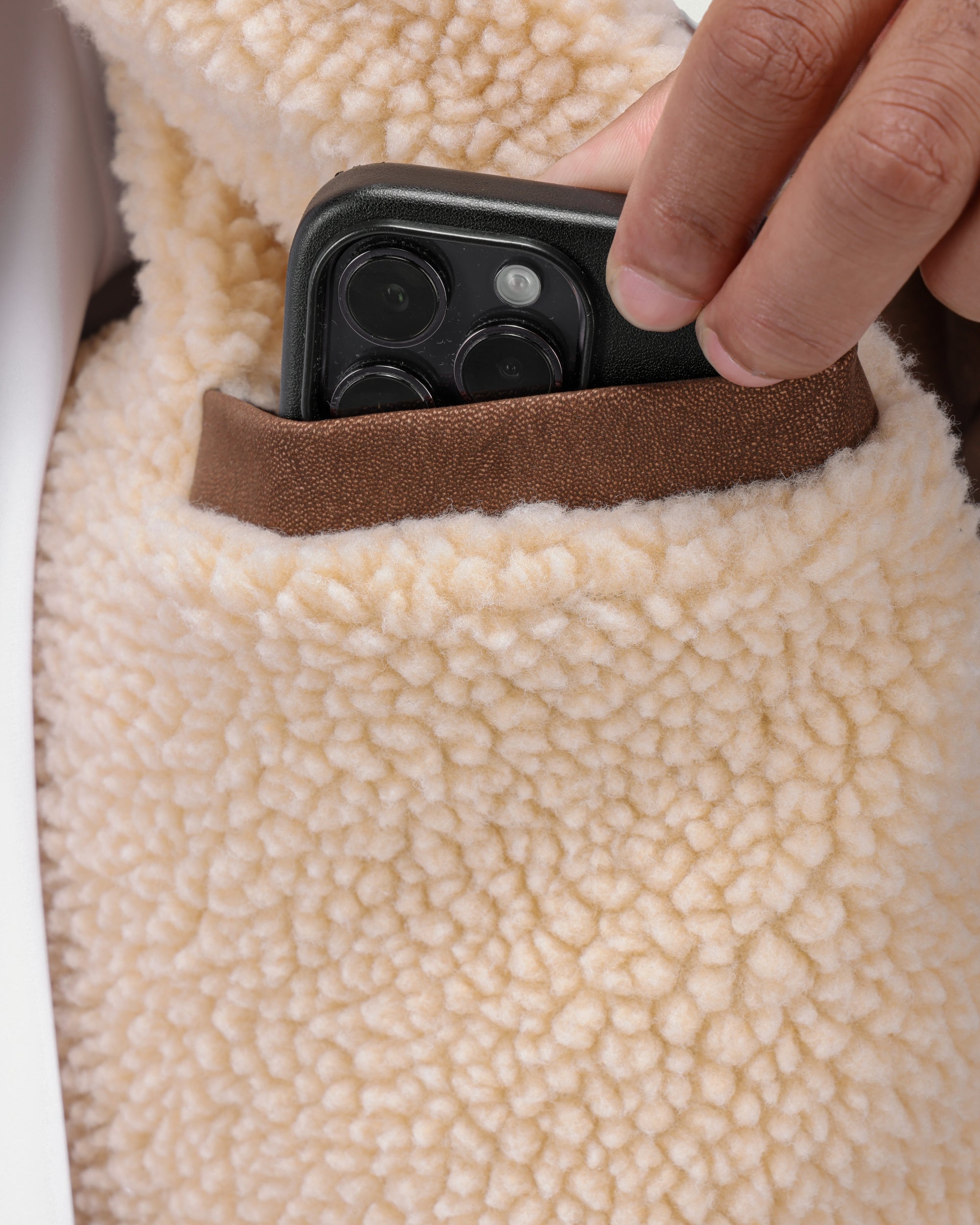 Men's Jacket With Faux Shearling Lining-thumbmail-19