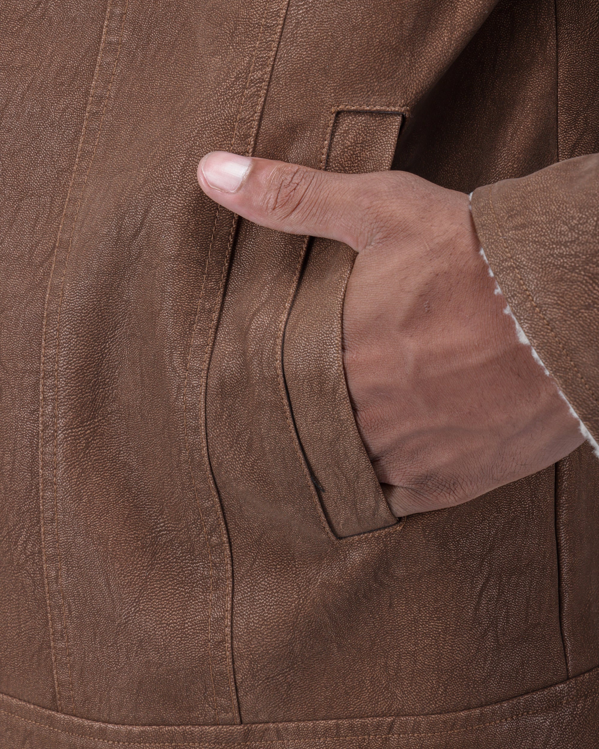 Men's Jacket With Faux Shearling Lining-thumbmail-18