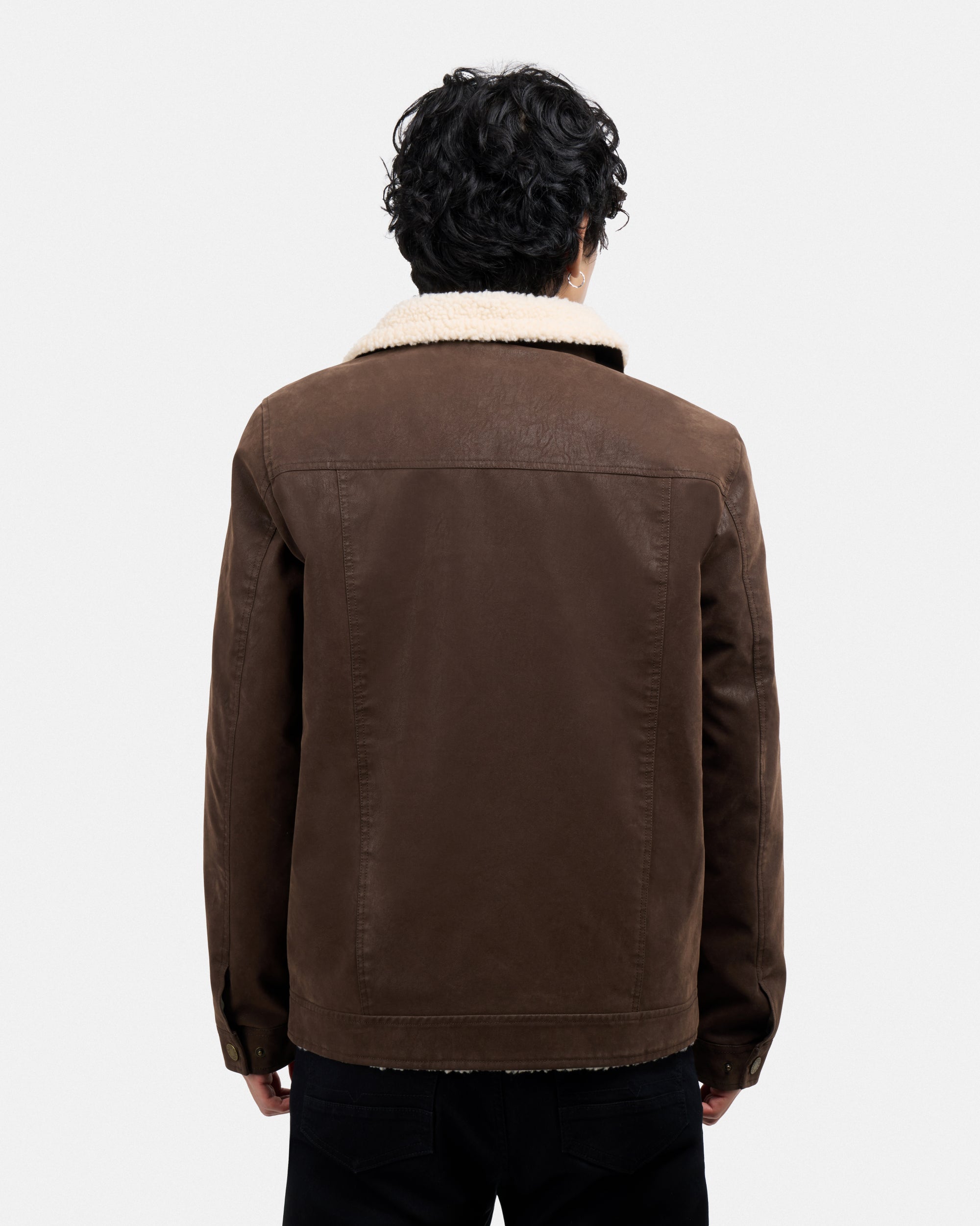 Men's Jacket With Faux Shearling Lining-thumbmail-21