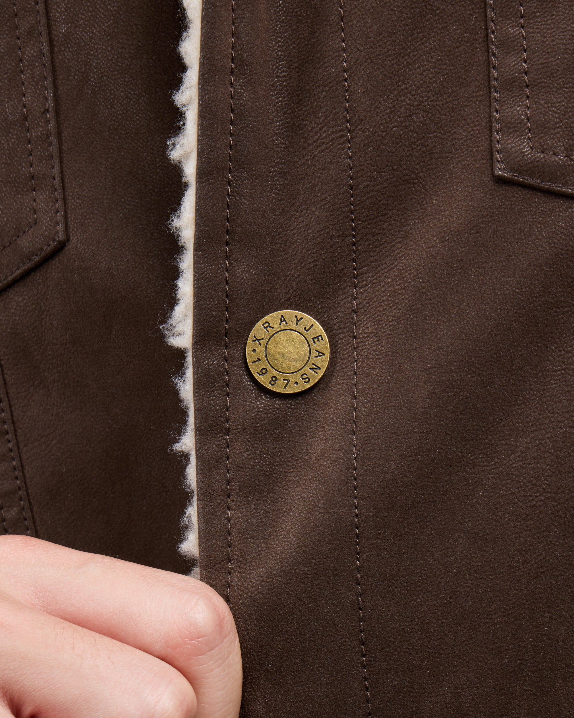 Men's Jacket With Faux Shearling Lining-thumbmail-26