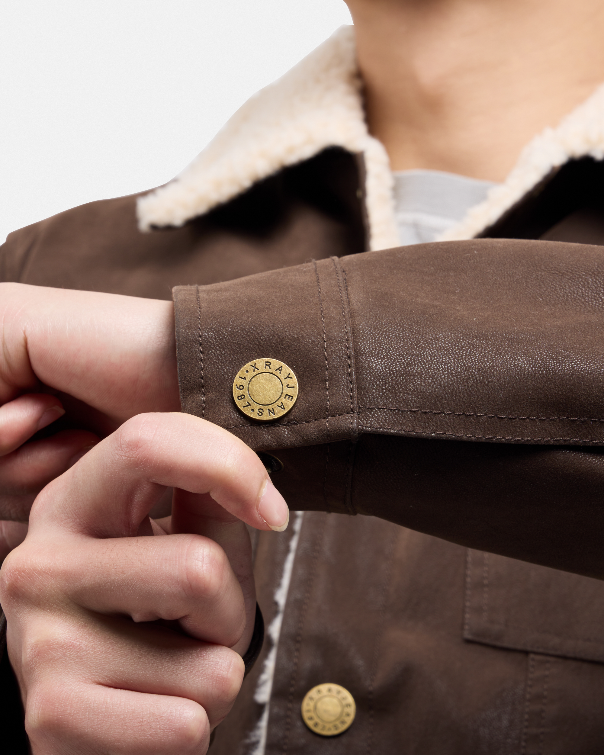 Men's Jacket With Faux Shearling Lining-thumbmail-27