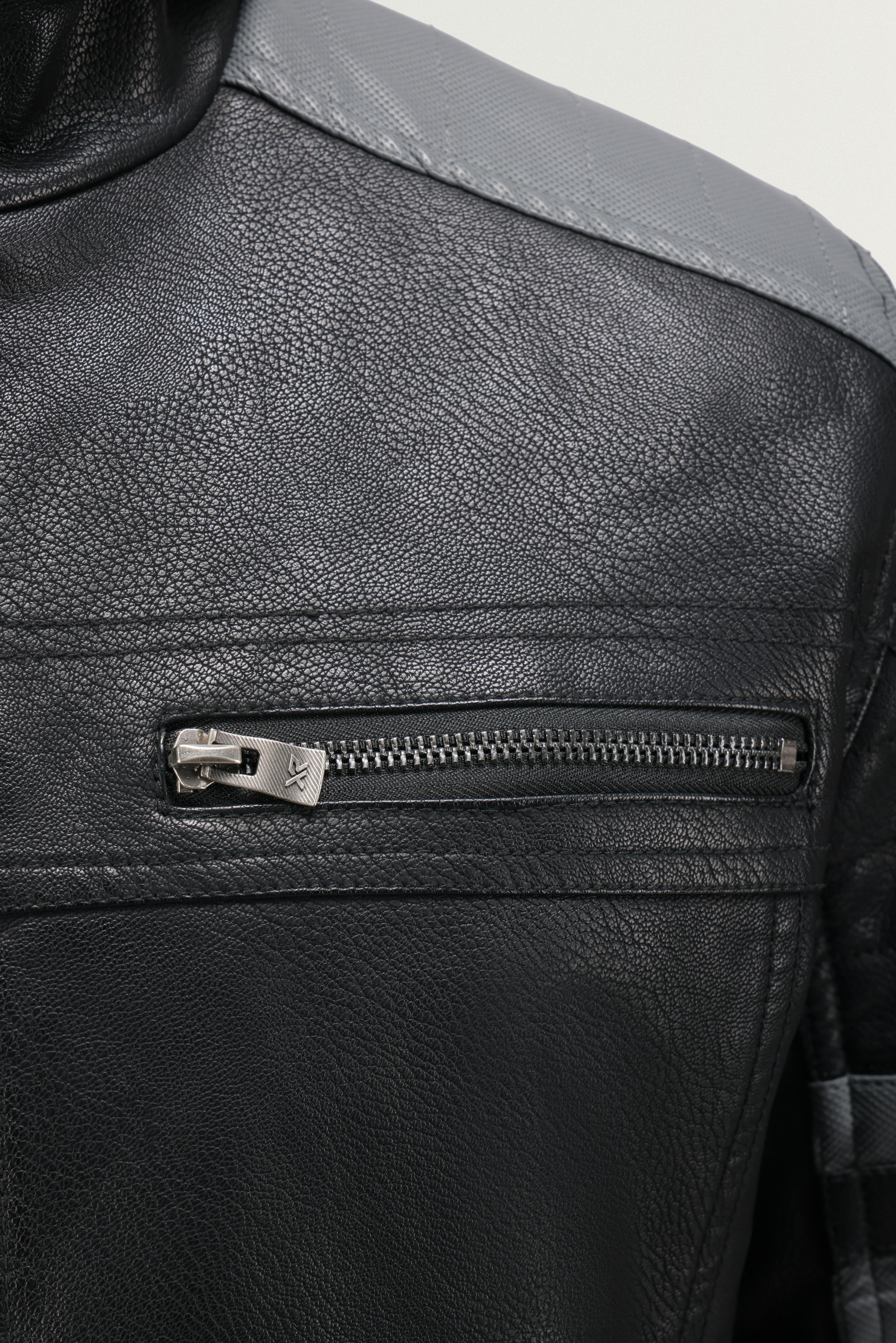 X RAY Mens Grainy PU Leather Hooded Jacket With Faux