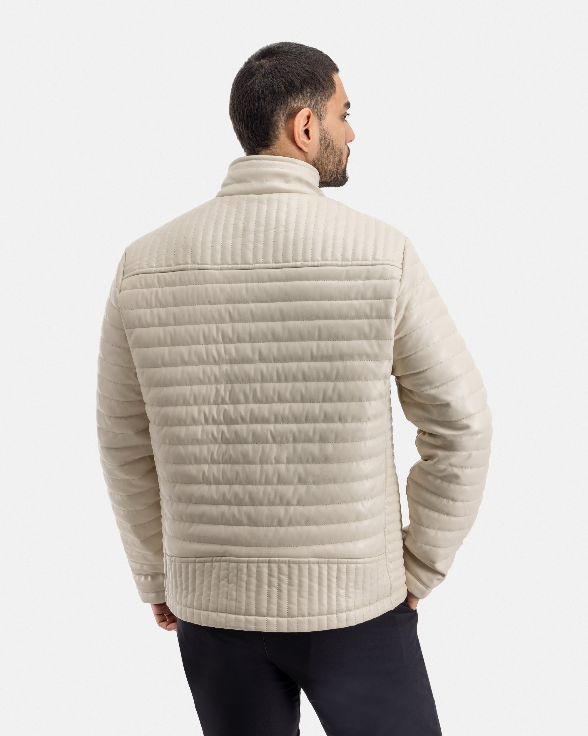 X RAY Mens PU Quilted Jacket With Faux Shearling Lining – X-RAY JEANS