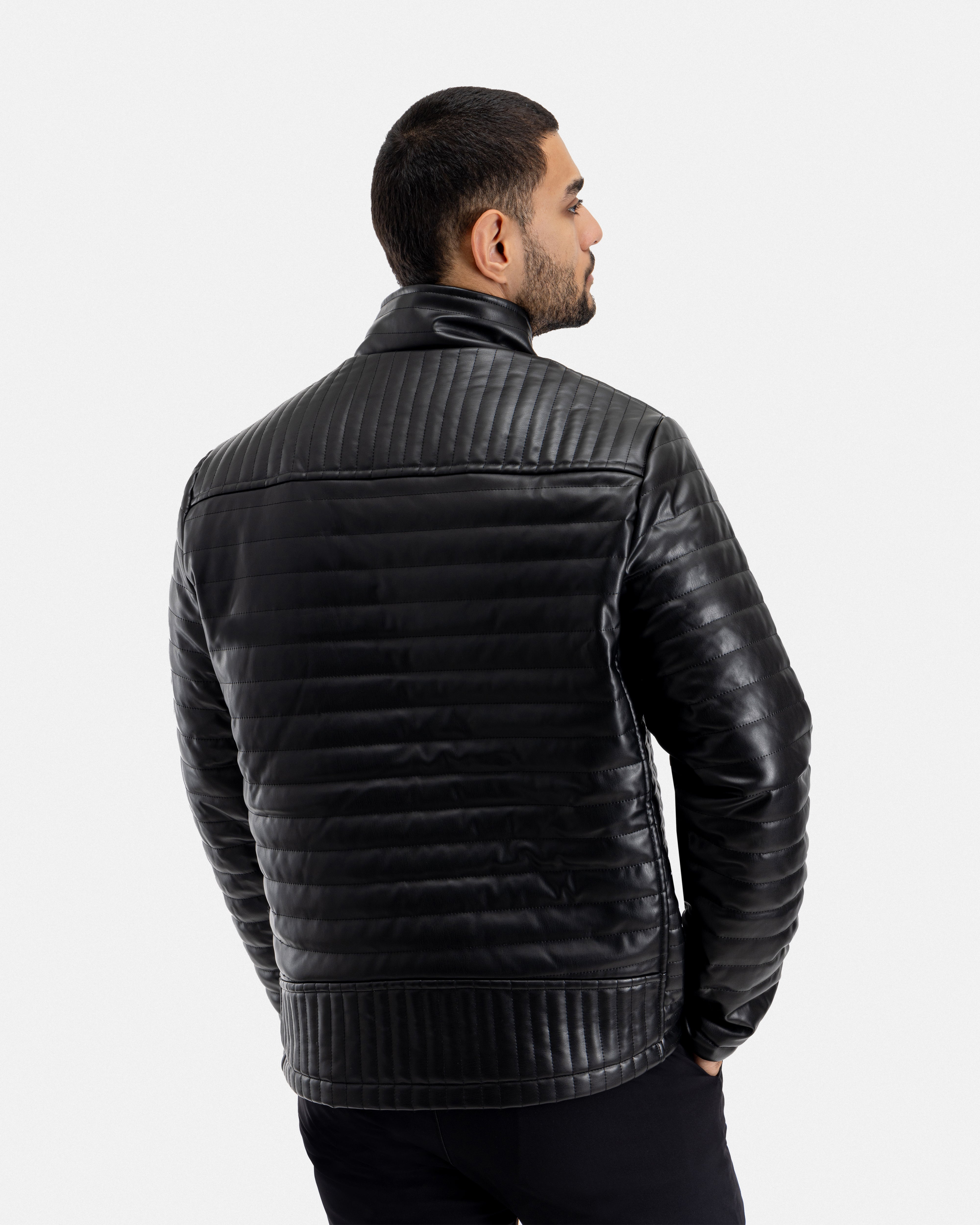 XMLJ-53039 PU Quilted Jacket With Faux Shearling Lining – X-RAY JEANS