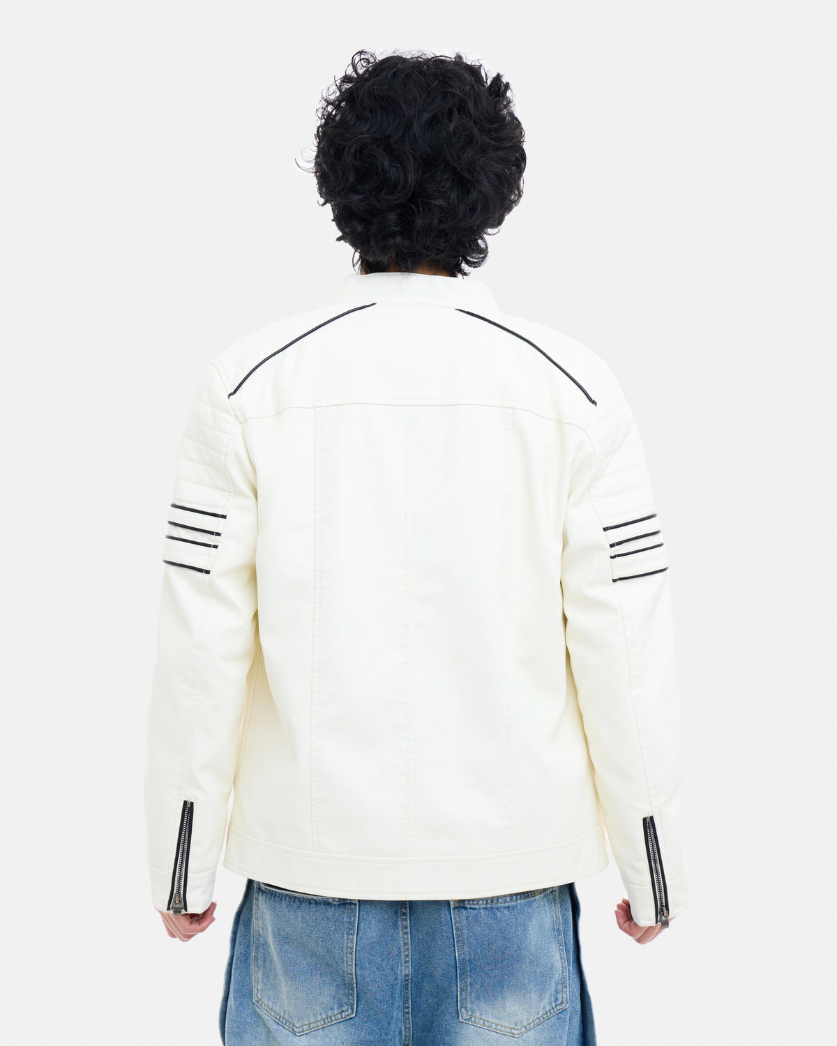 X RAY Men's PU Jacket With Faux Shearling Lining