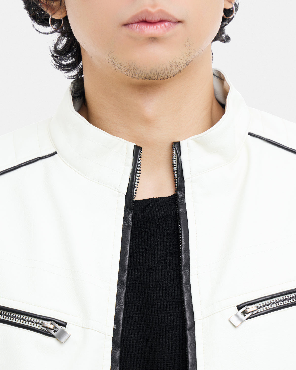 X RAY Men's PU Jacket With Faux Shearling Lining-thumbmail-6