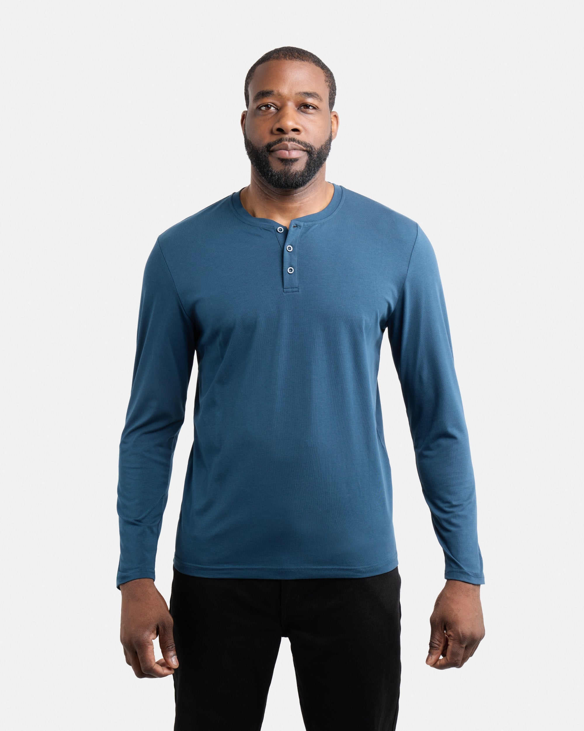 X RAY Men's Classic Long Sleeve Henley T-Shirt