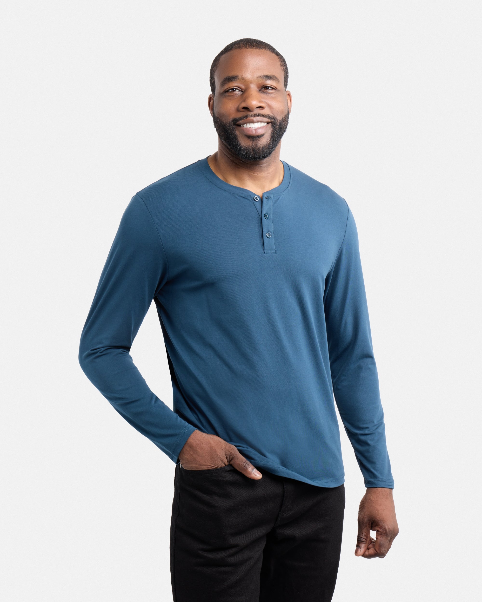 XMLS-20004 Classic Long Sleeve Henley T-Shirt – X-RAY JEANS