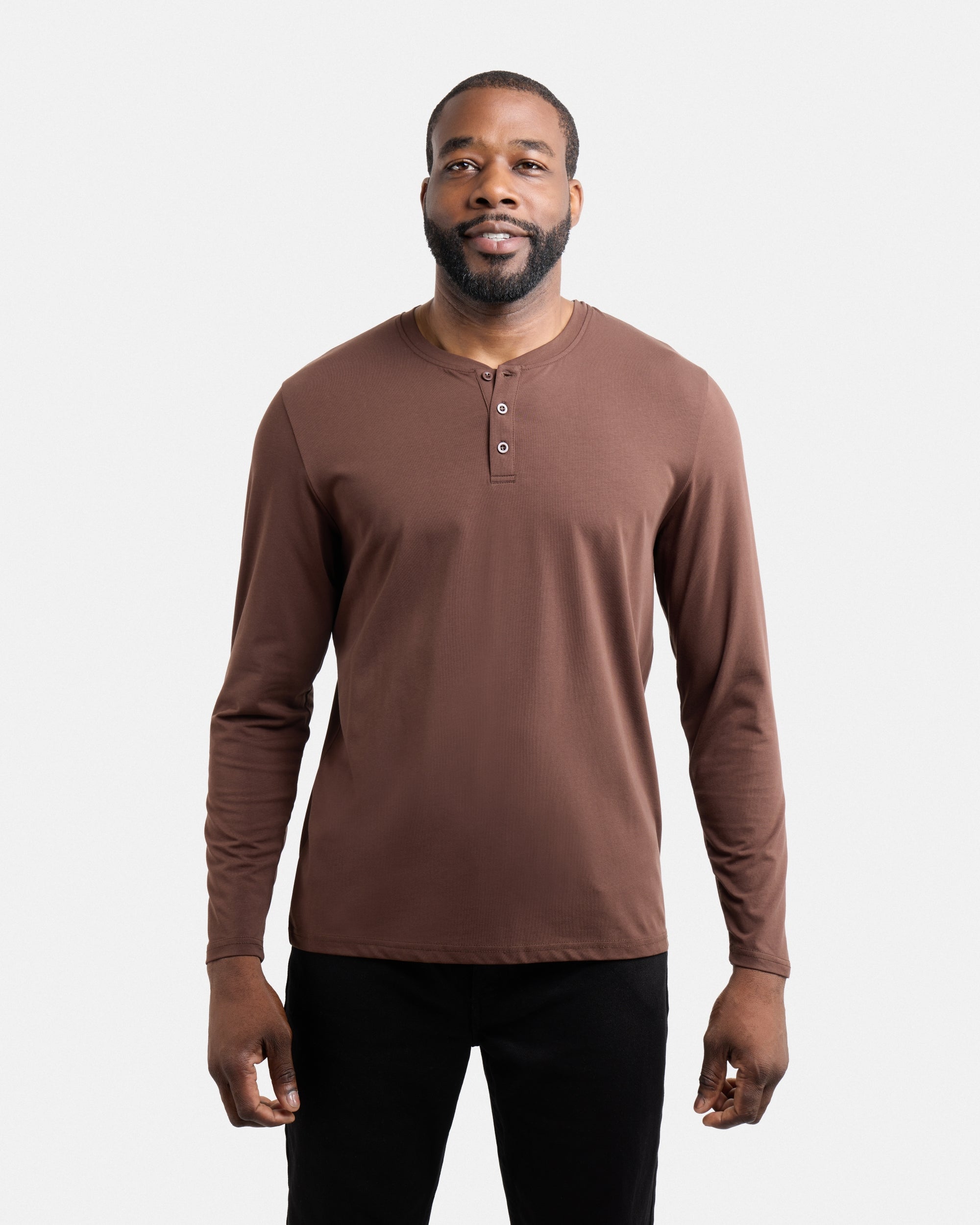 X RAY Men's Classic Long Sleeve Henley T-Shirt