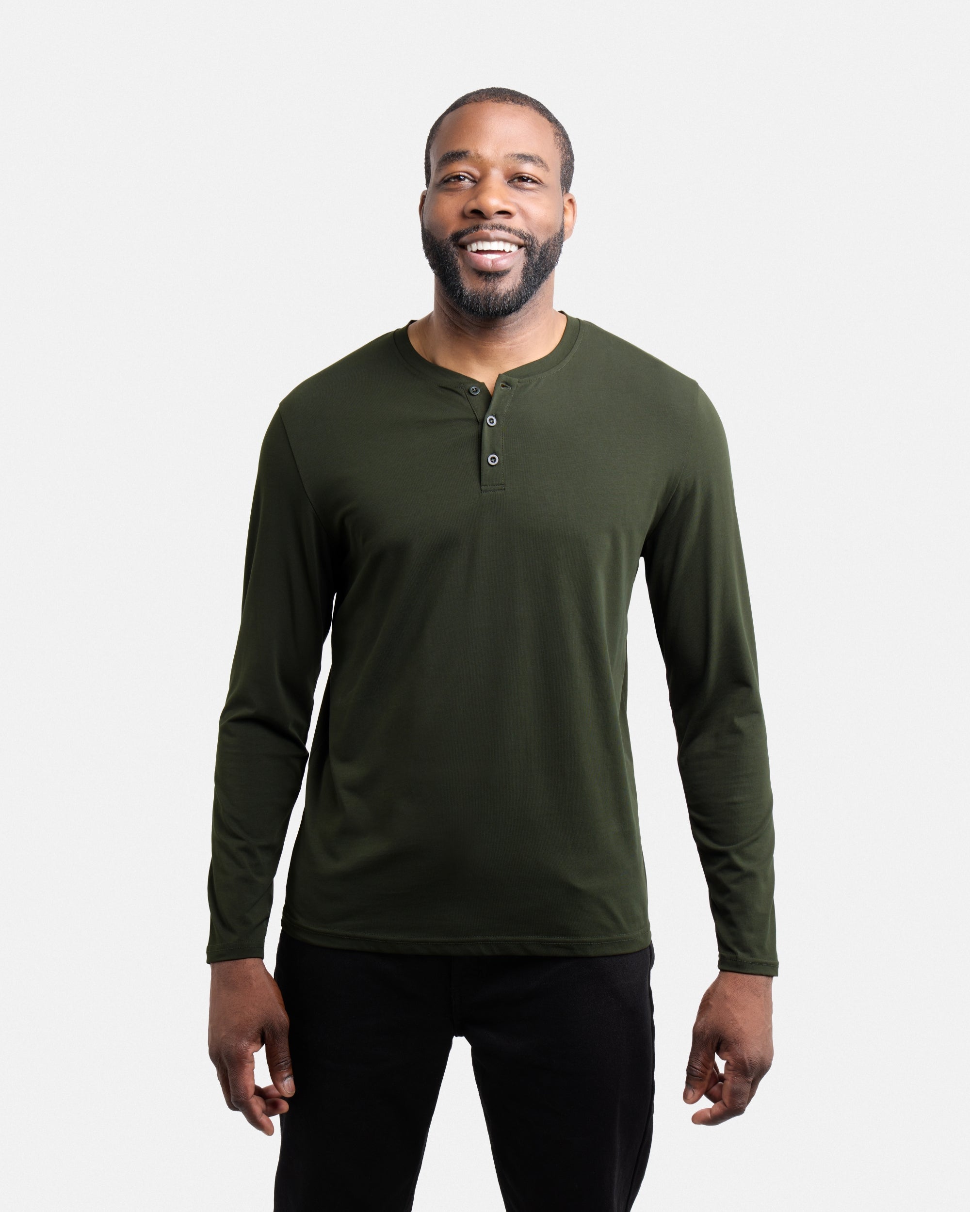 X RAY Men's Classic Long Sleeve Henley T-Shirt